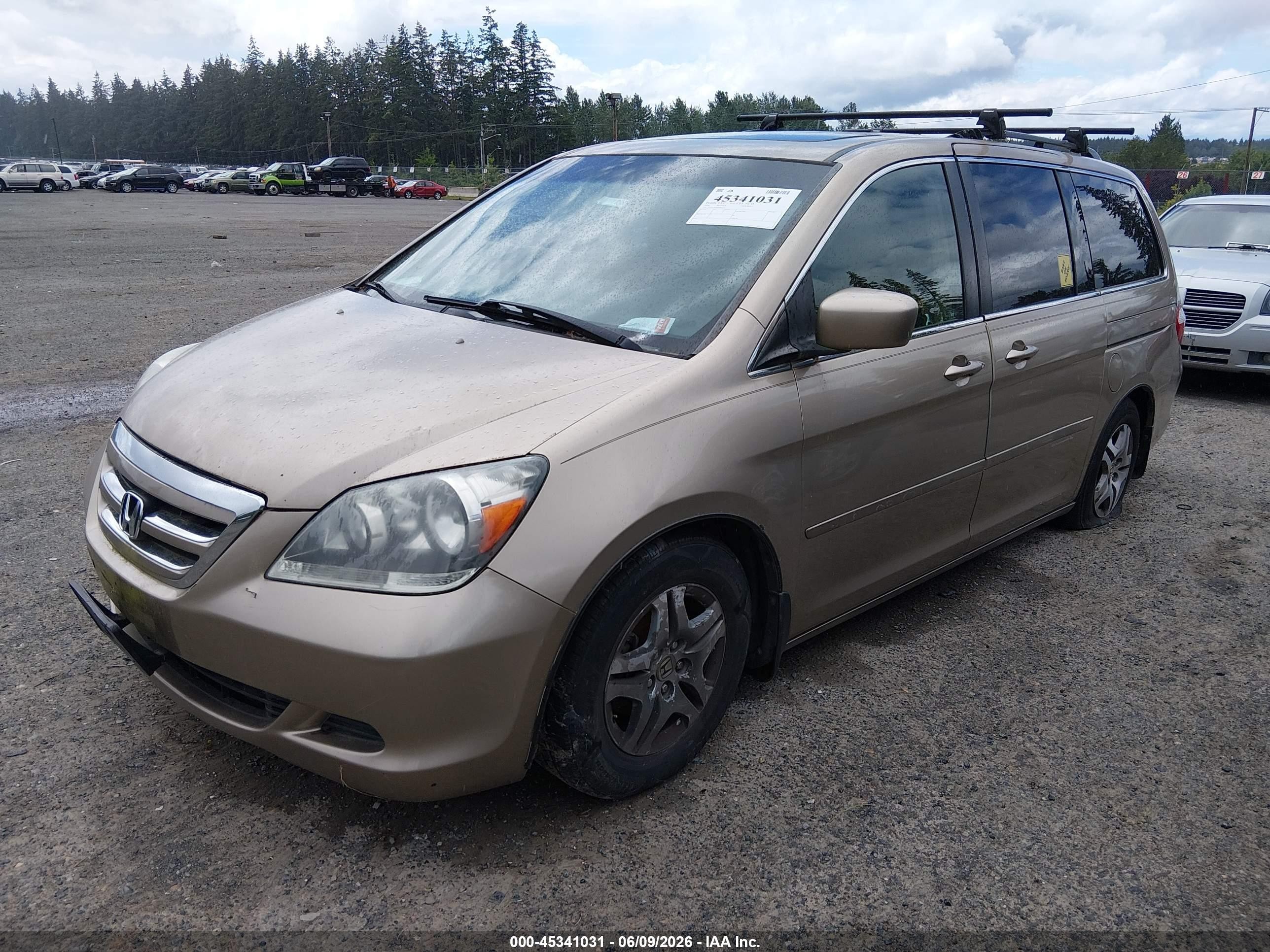 2006 Honda Odyssey Ex-l Gold vin: 5FNRL38786B430757
