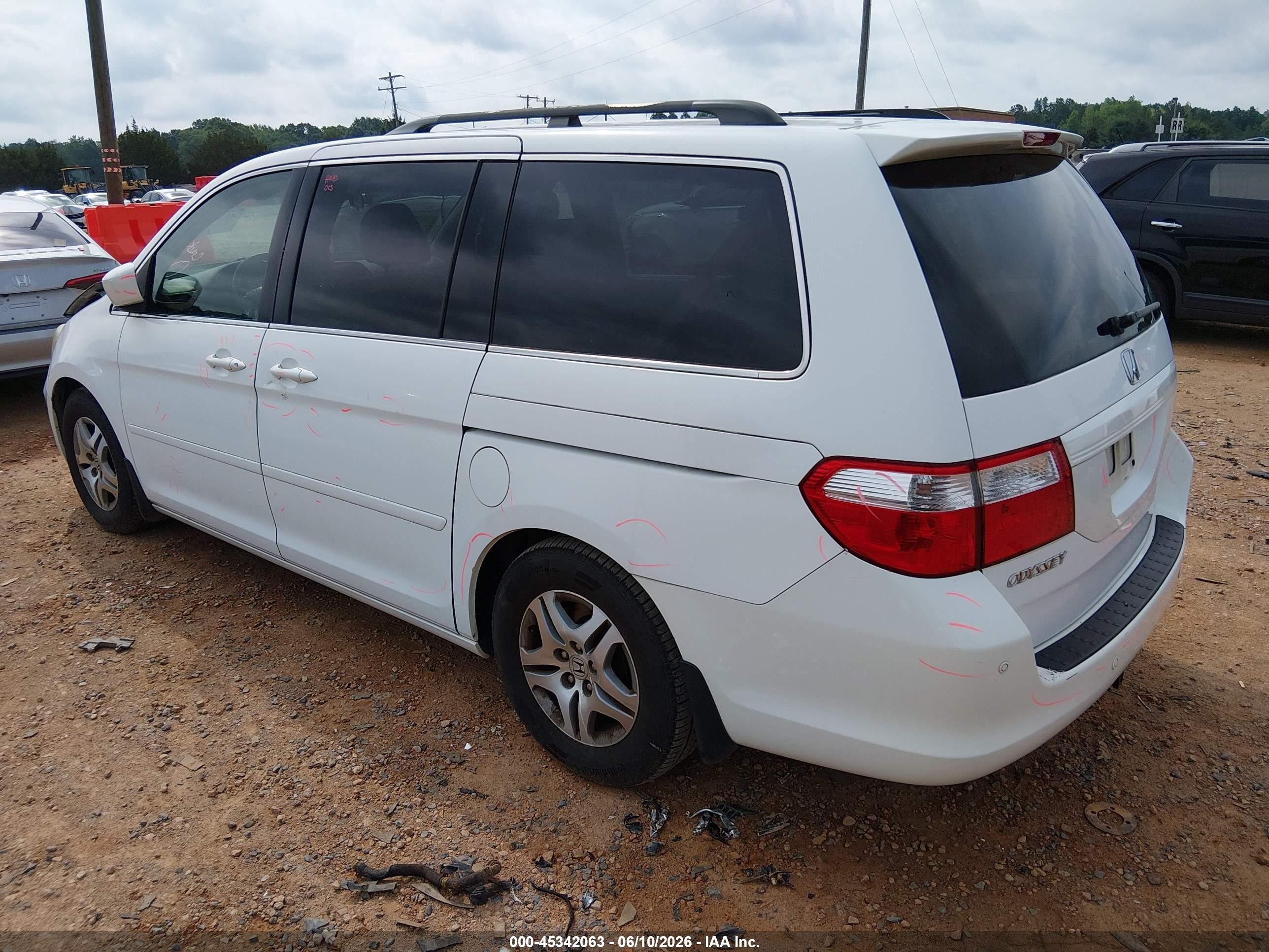 2006 Honda Odyssey Ex-l Белый vin: 5FNRL38786B462950