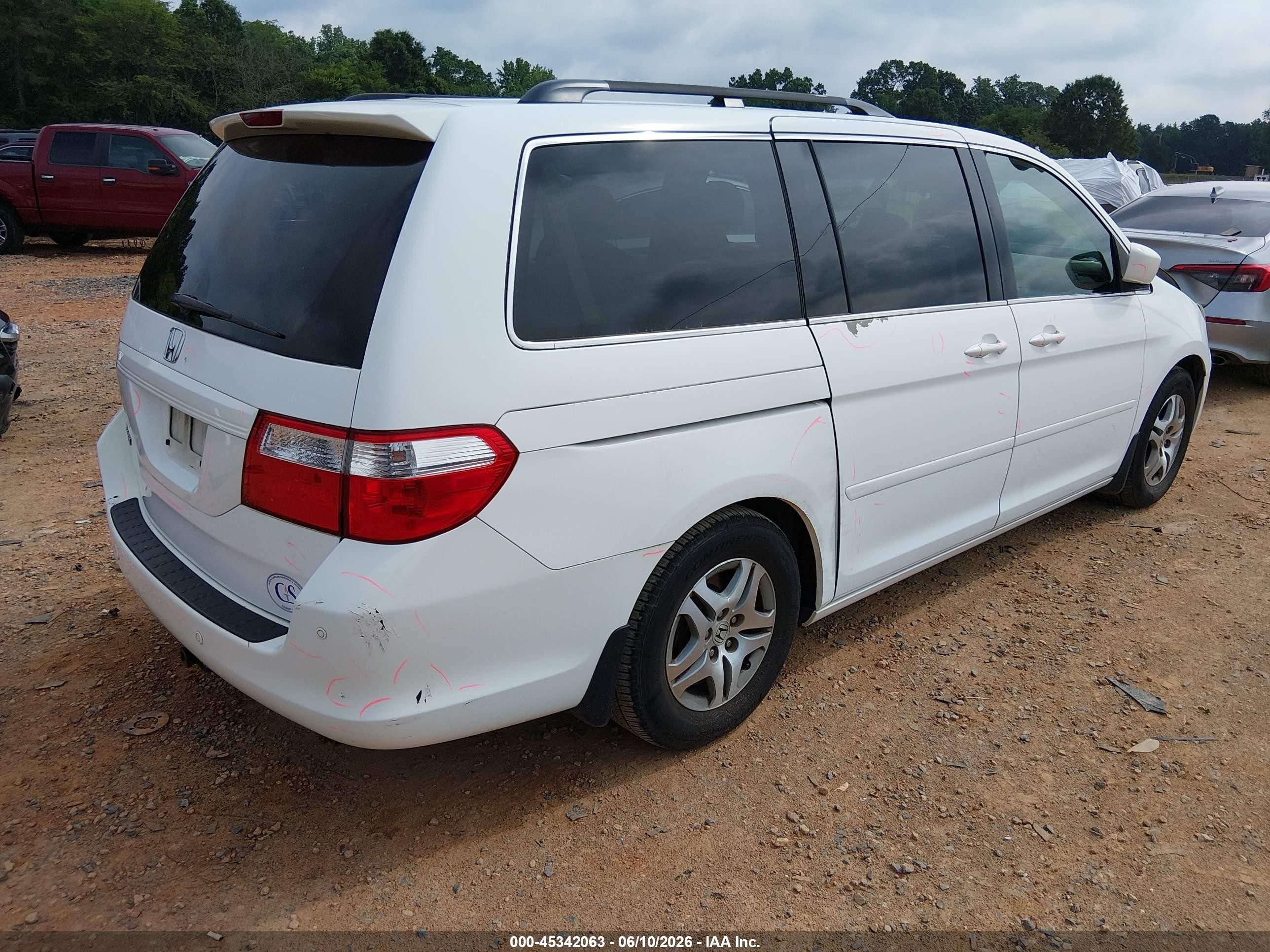 2006 Honda Odyssey Ex-l Белый vin: 5FNRL38786B462950