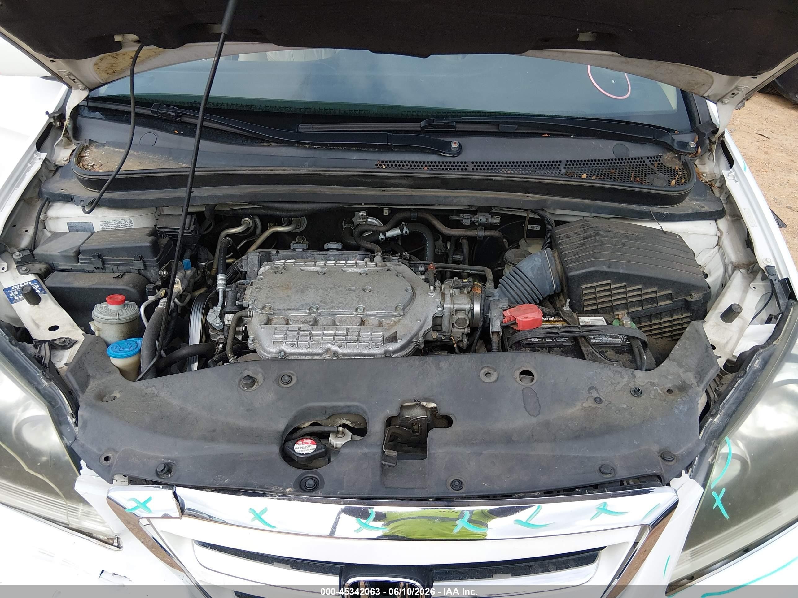 2006 Honda Odyssey Ex-l Белый vin: 5FNRL38786B462950