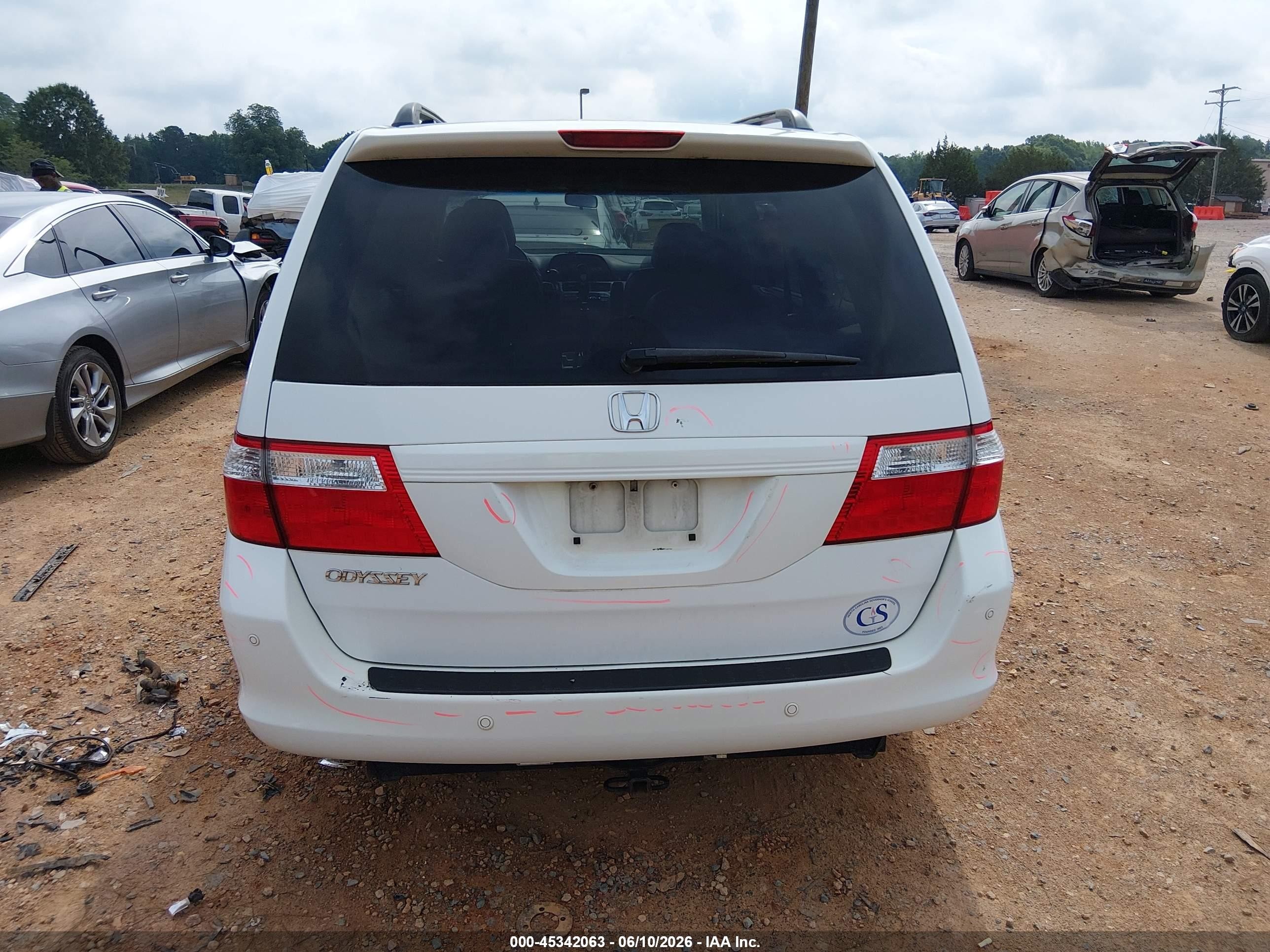 2006 Honda Odyssey Ex-l Белый vin: 5FNRL38786B462950