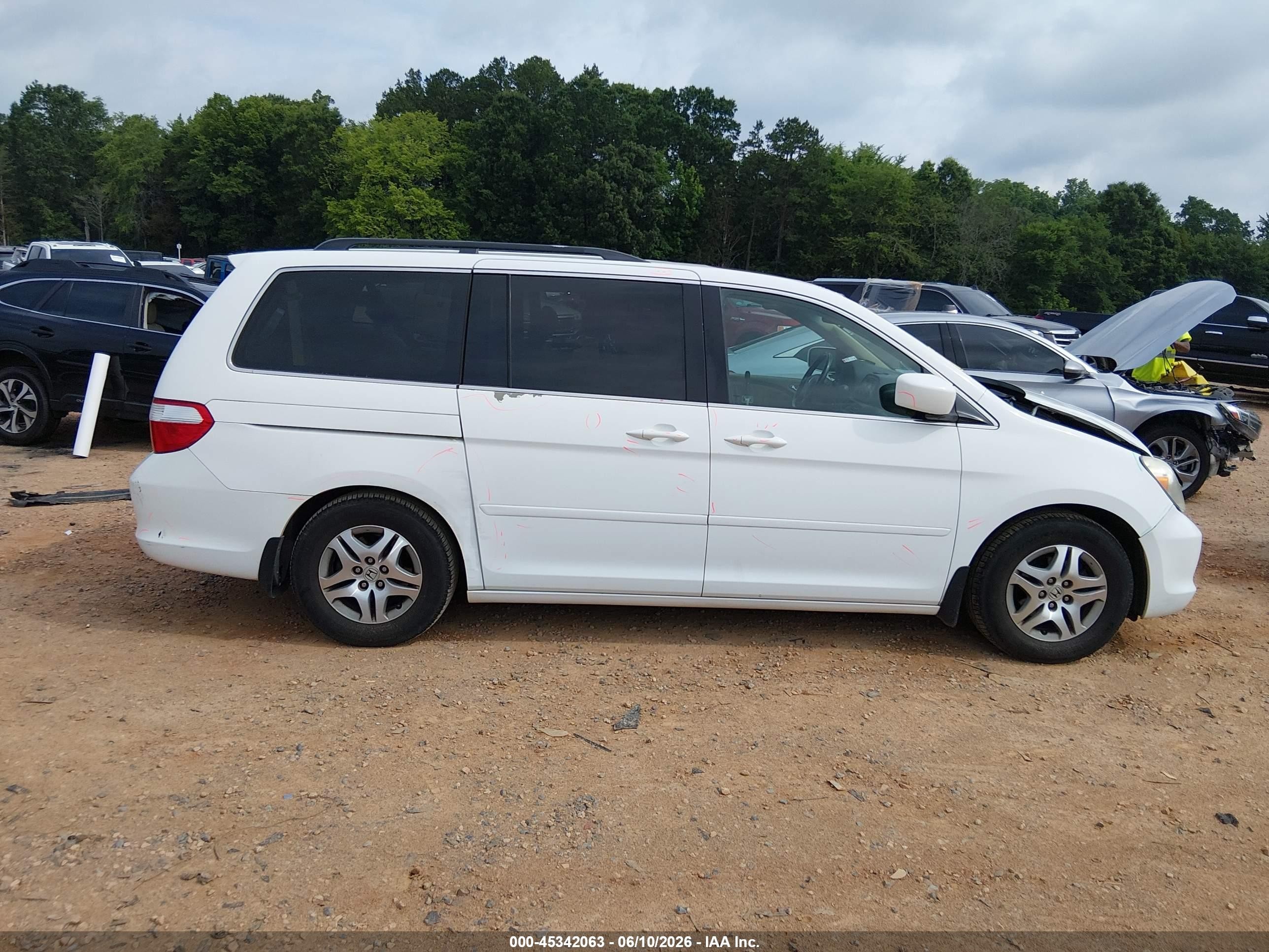 2006 Honda Odyssey Ex-l Белый vin: 5FNRL38786B462950