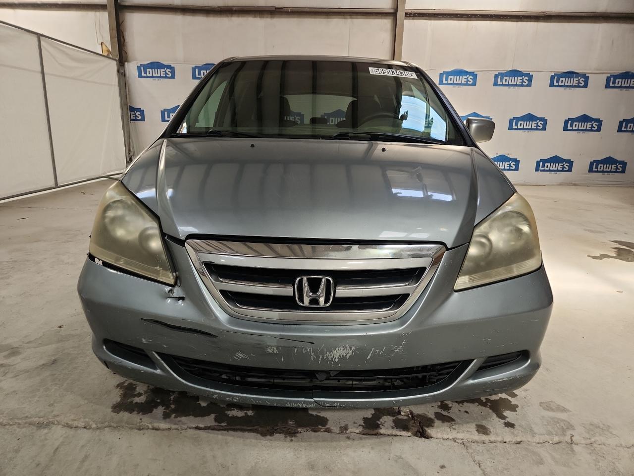 2007 Honda Odyssey Exl Gray vin: 5FNRL38787B012474 Damage: Left Head Lamp, Faded, Repair Required