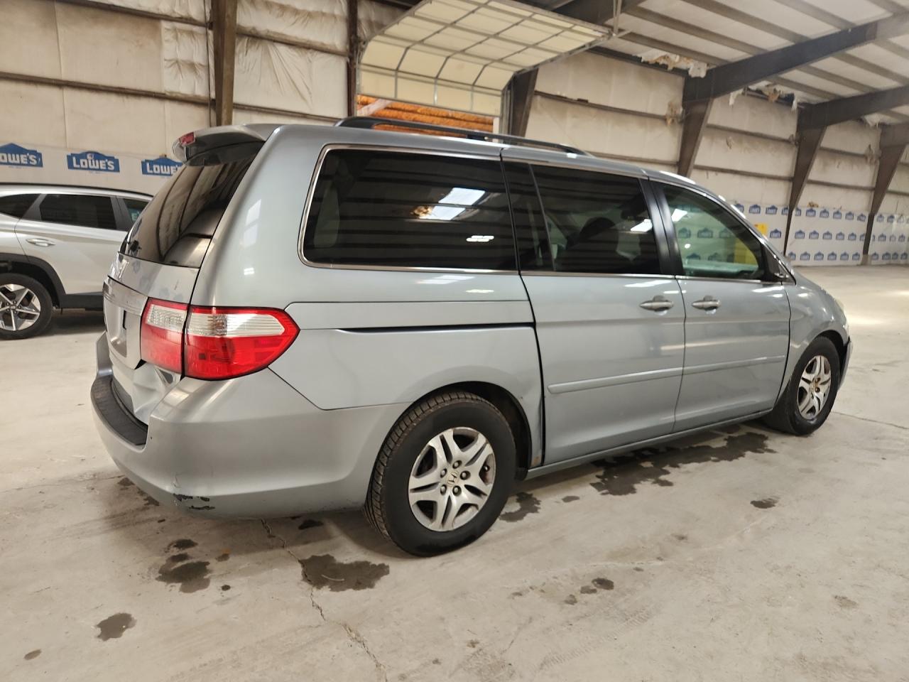2007 Honda Odyssey Exl Gray vin: 5FNRL38787B012474 Damage: Right Qtr Panel, Dent(S) W/ Paint Dmg, 5 To 6 Inches