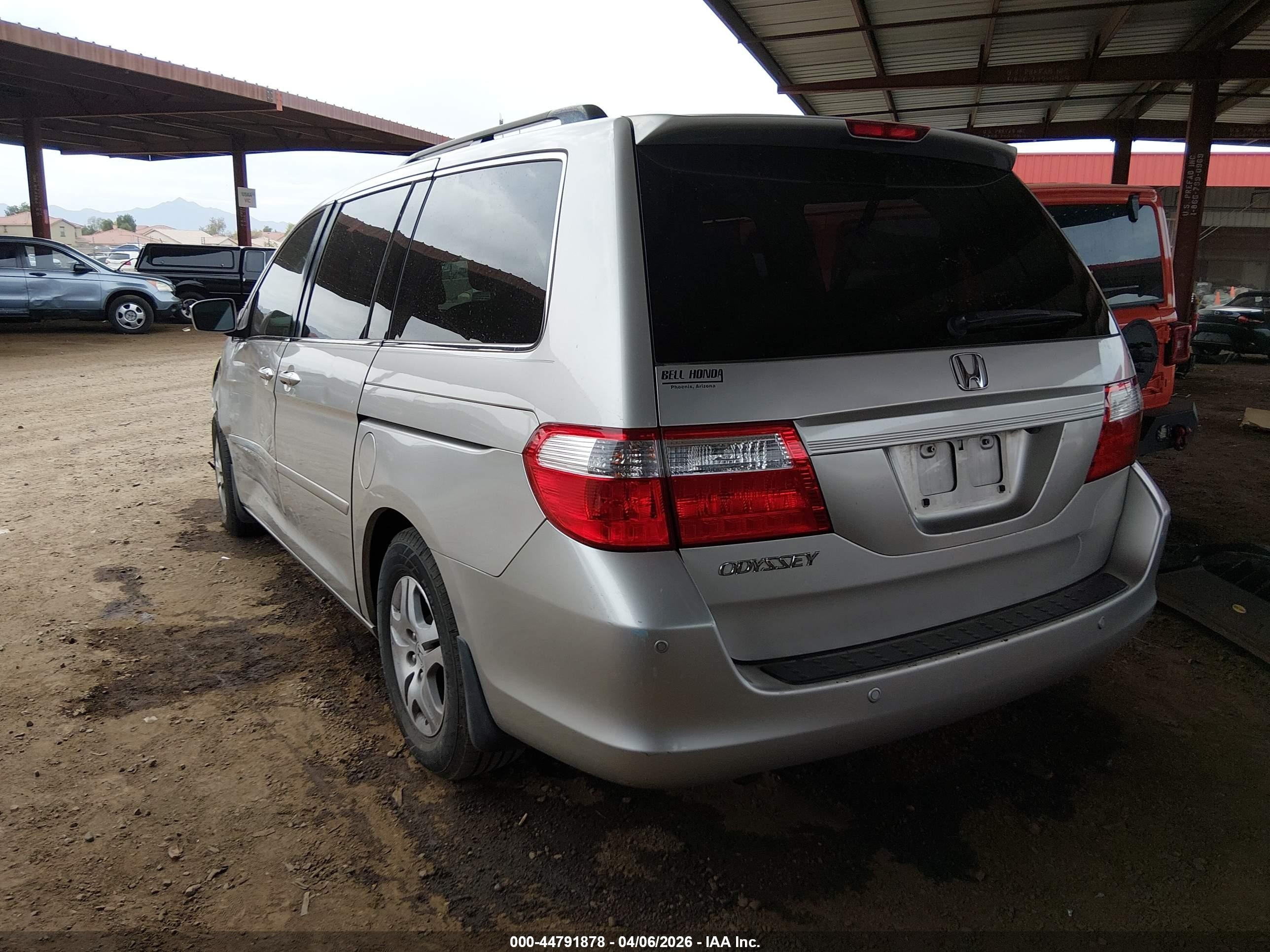 2007 Honda Odyssey Ex-l Silver vin: 5FNRL38787B047340