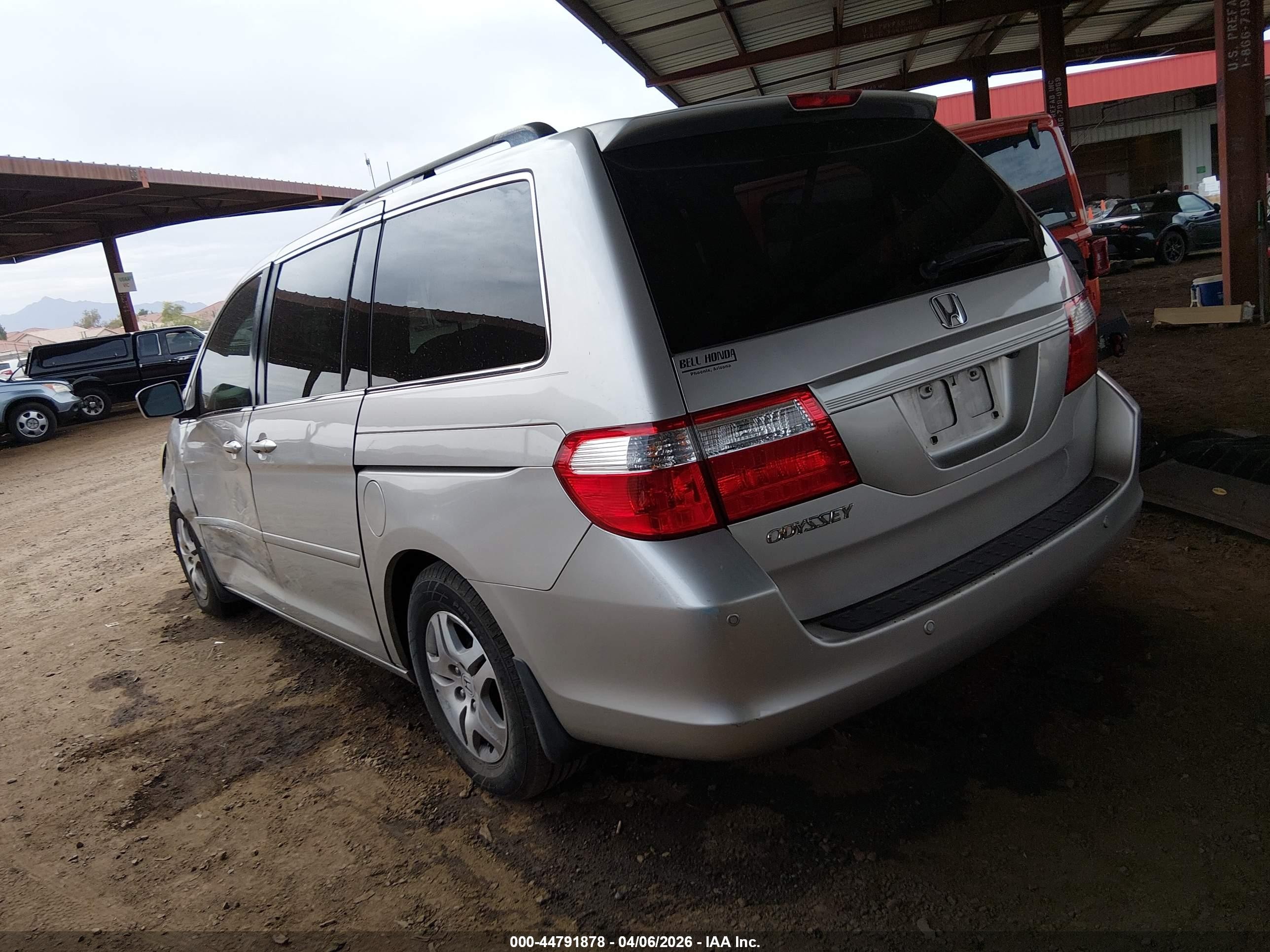 2007 Honda Odyssey Ex-l Silver vin: 5FNRL38787B047340