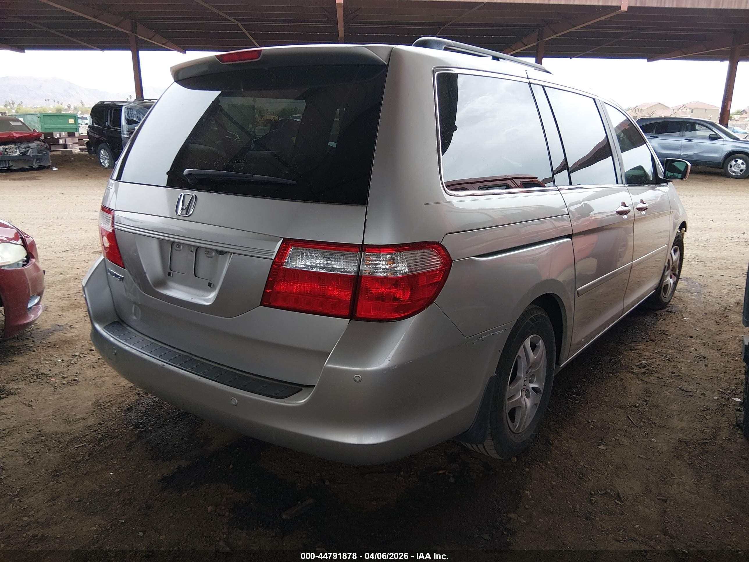 2007 Honda Odyssey Ex-l Silver vin: 5FNRL38787B047340