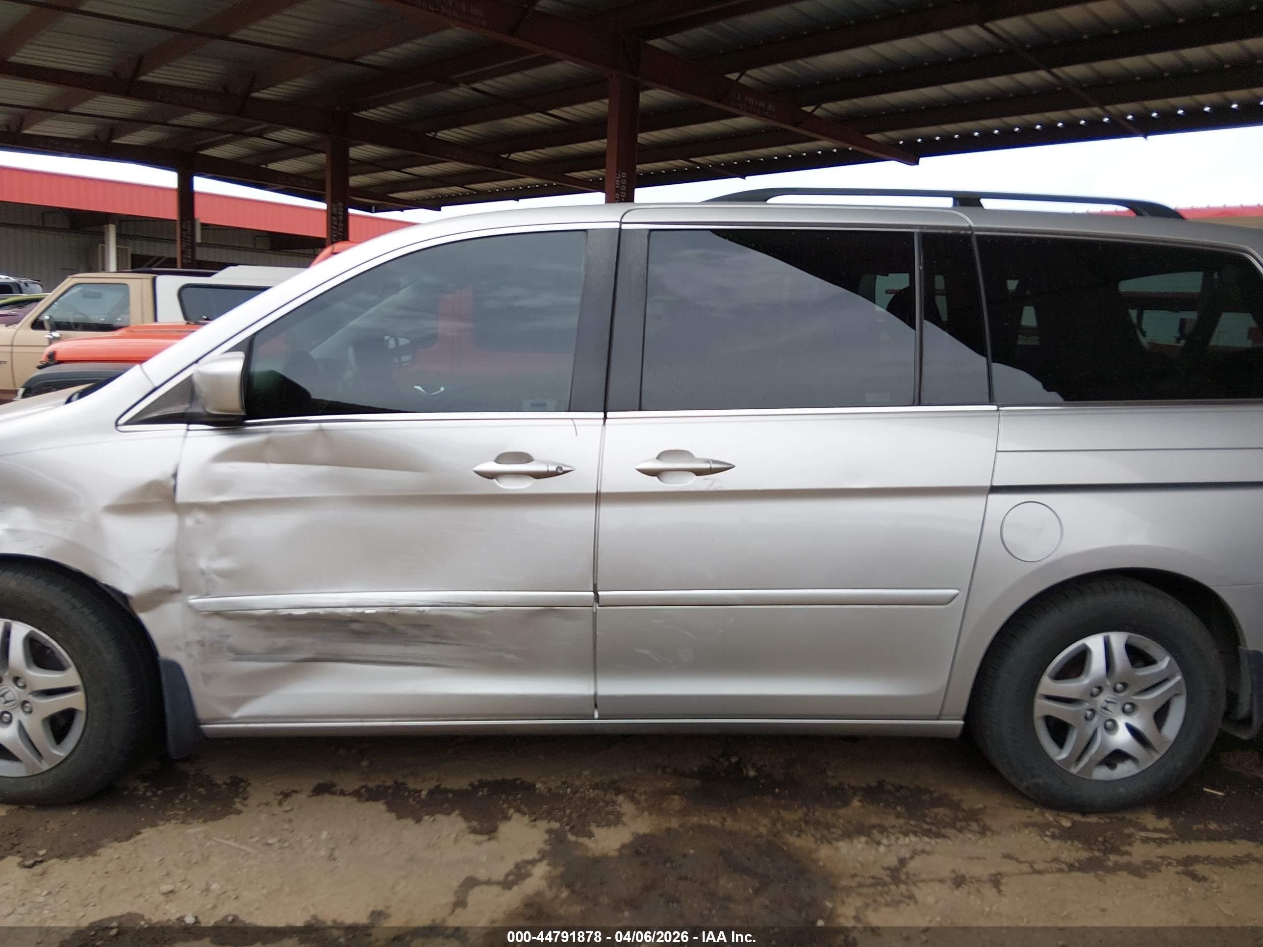 2007 Honda Odyssey Ex-l Silver vin: 5FNRL38787B047340