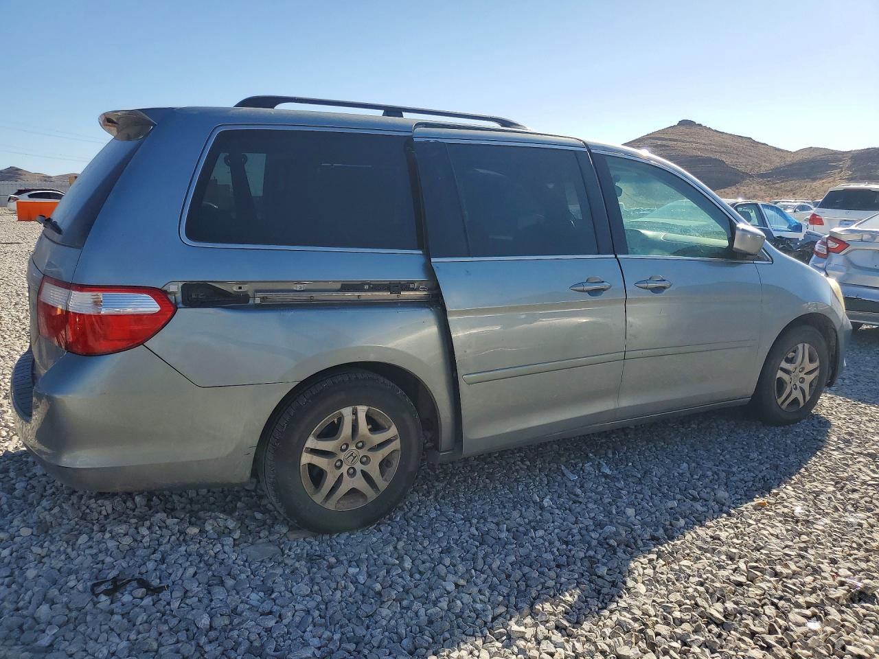 2007 Honda Odyssey Exl Blue vin: 5FNRL38787B054675