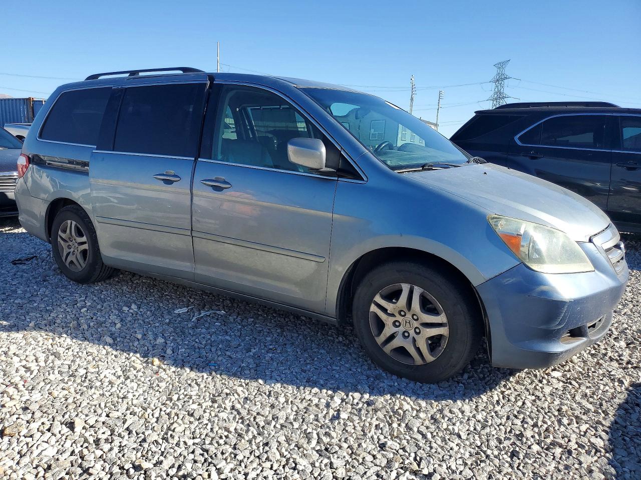 2007 Honda Odyssey Exl Blue vin: 5FNRL38787B054675