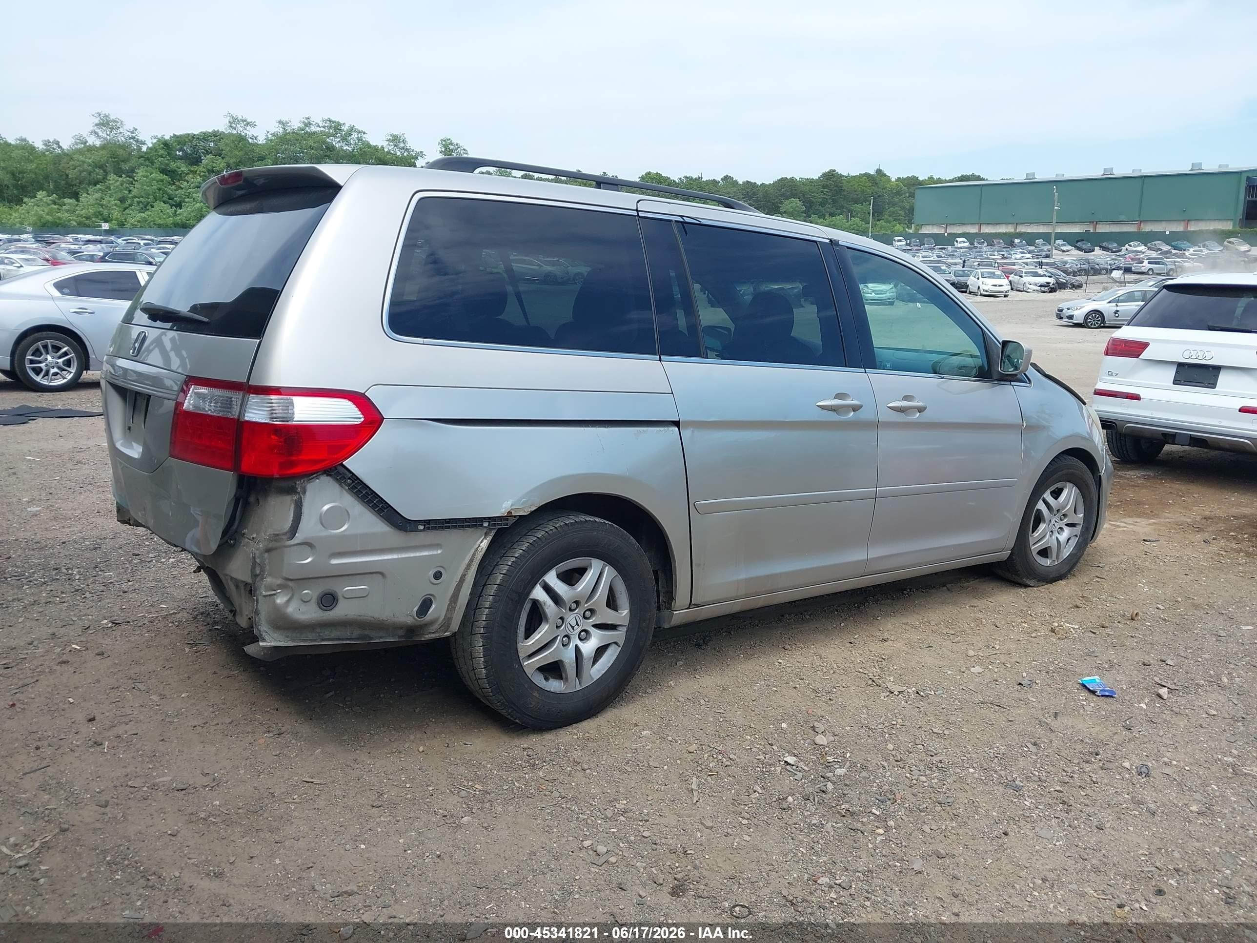 2007 Honda Odyssey Ex-l Gray vin: 5FNRL38787B064641