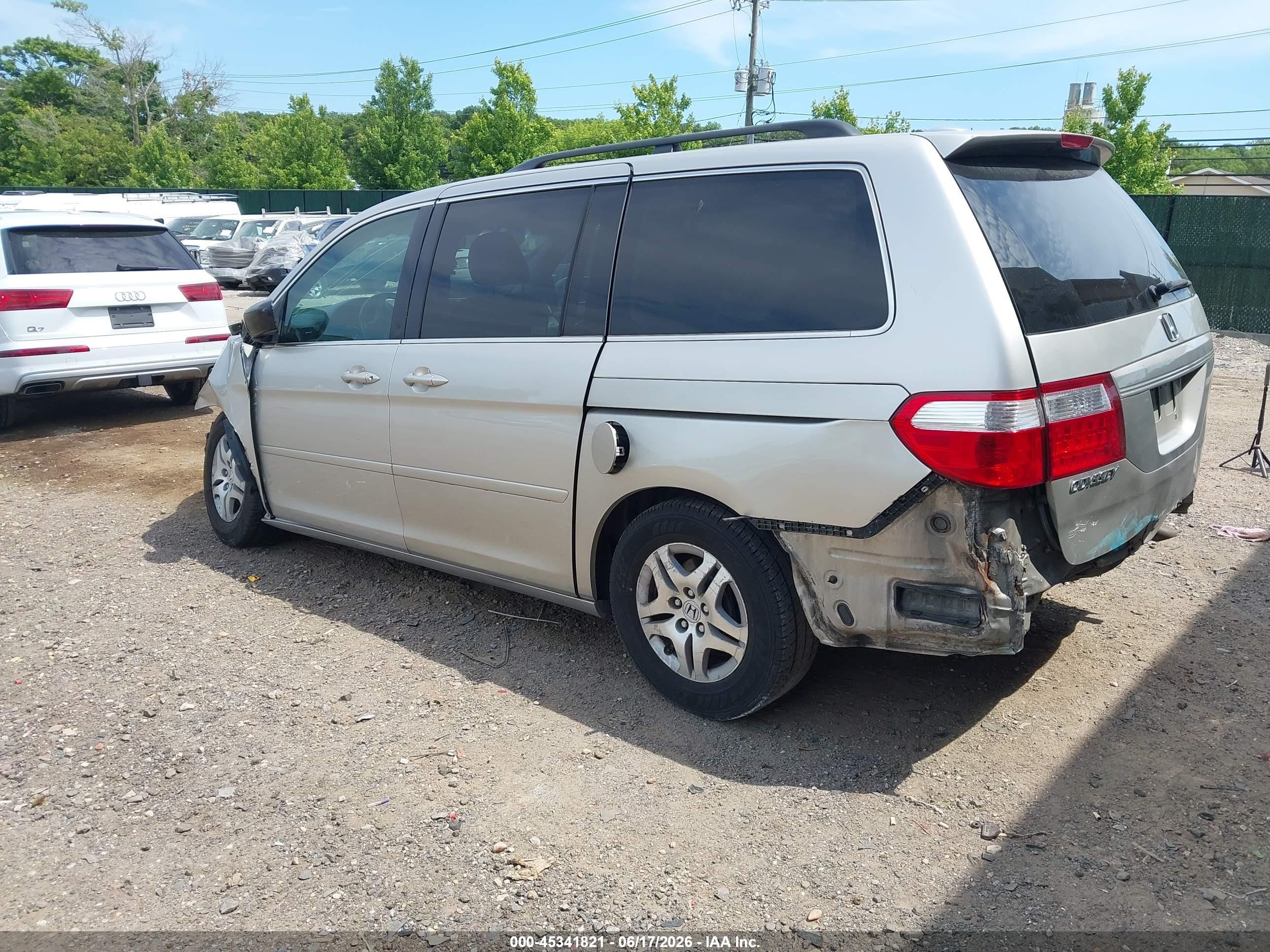 2007 Honda Odyssey Ex-l Gray vin: 5FNRL38787B064641