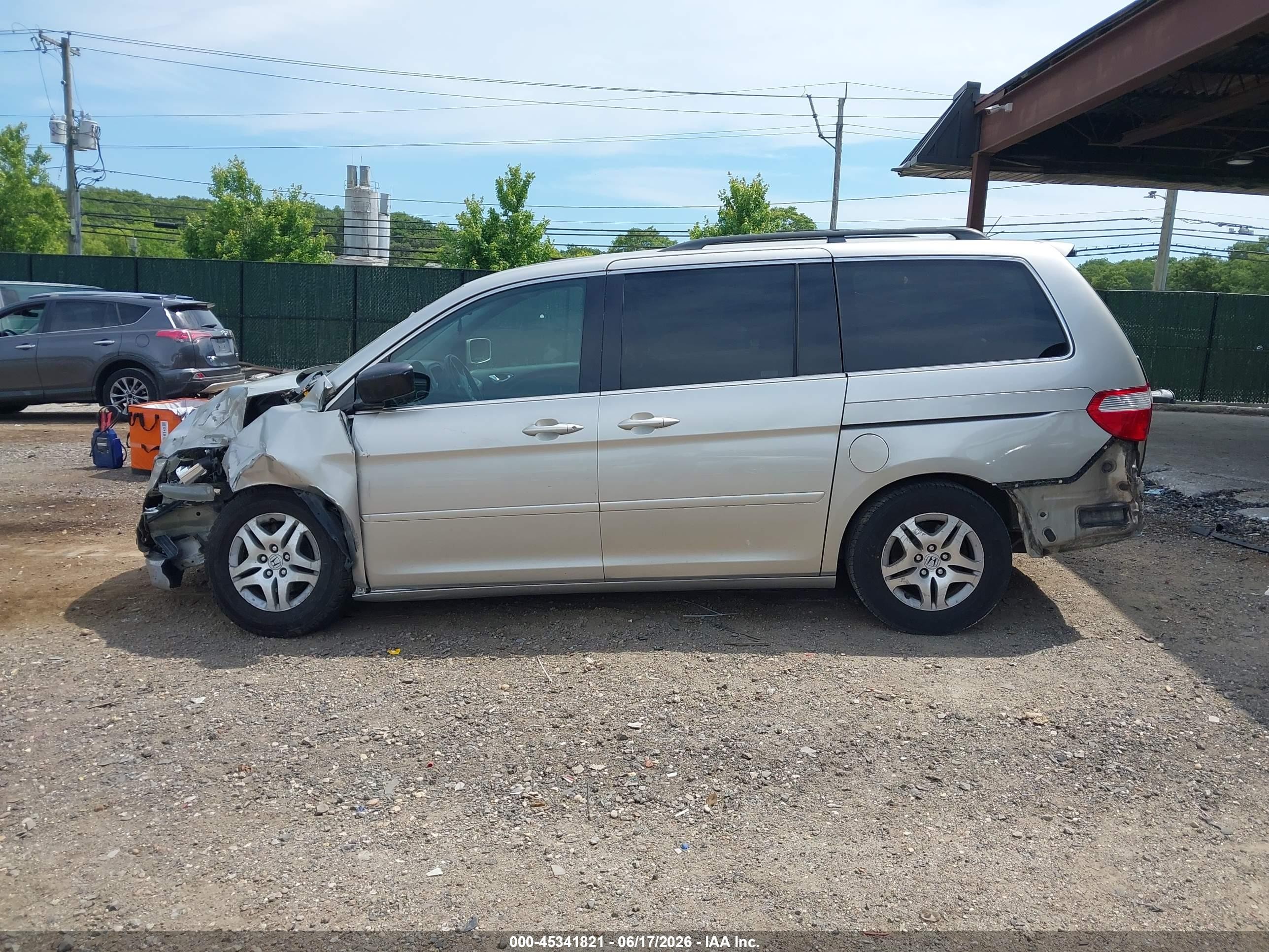 2007 Honda Odyssey Ex-l Gray vin: 5FNRL38787B064641
