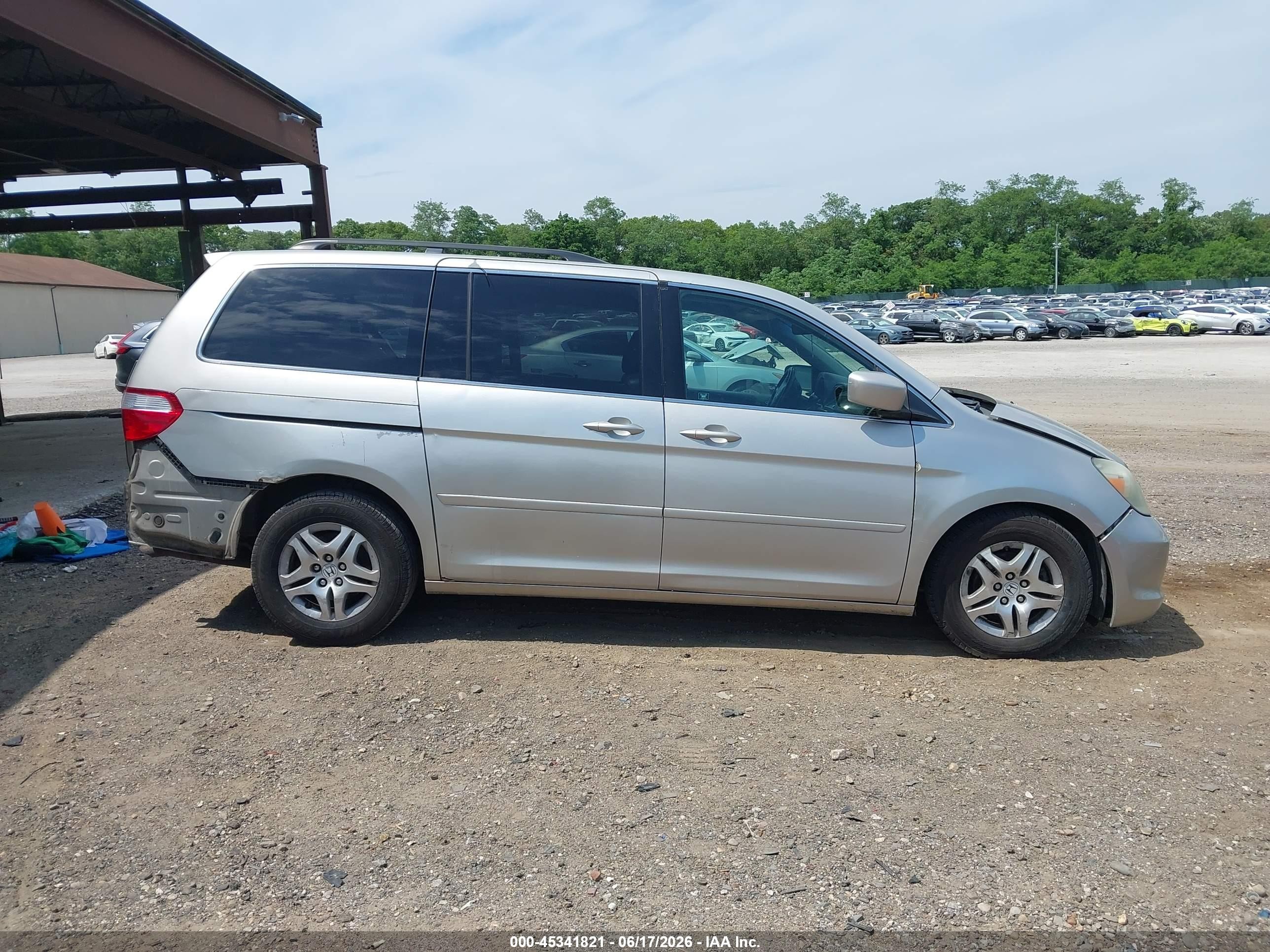 2007 Honda Odyssey Ex-l Gray vin: 5FNRL38787B064641