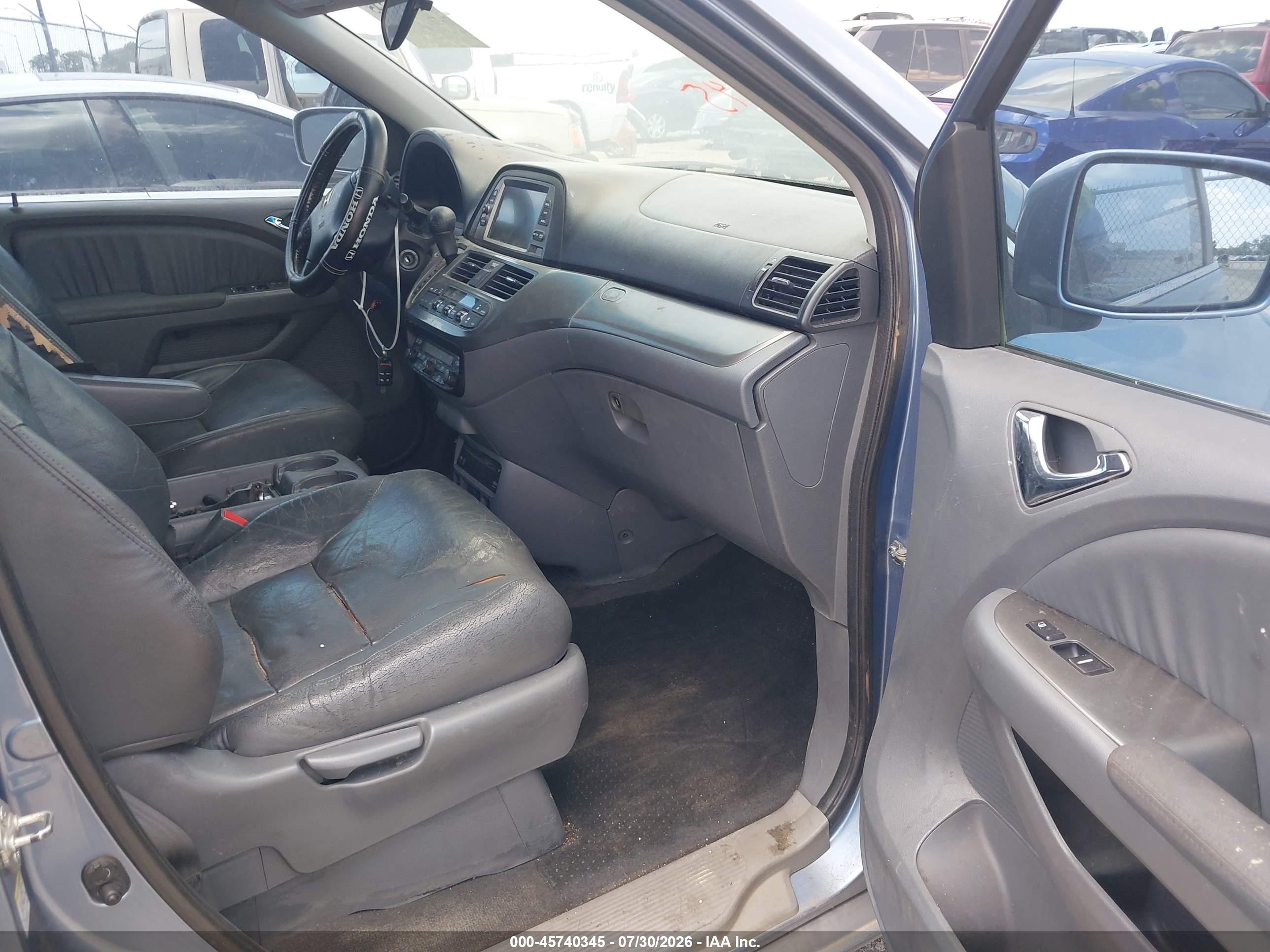 2007 Honda Odyssey Ex-l Light Blue vin: 5FNRL38787B101767