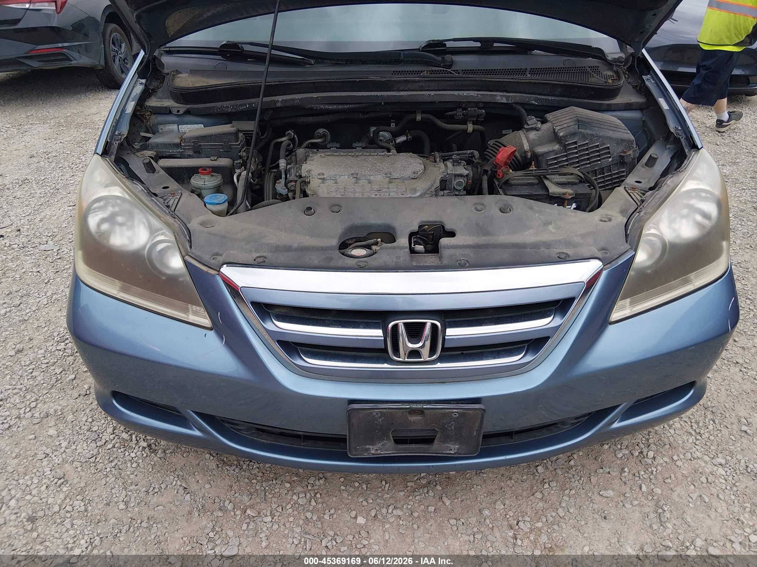 2007 Honda Odyssey Ex-l Light Blue vin: 5FNRL38787B133389
