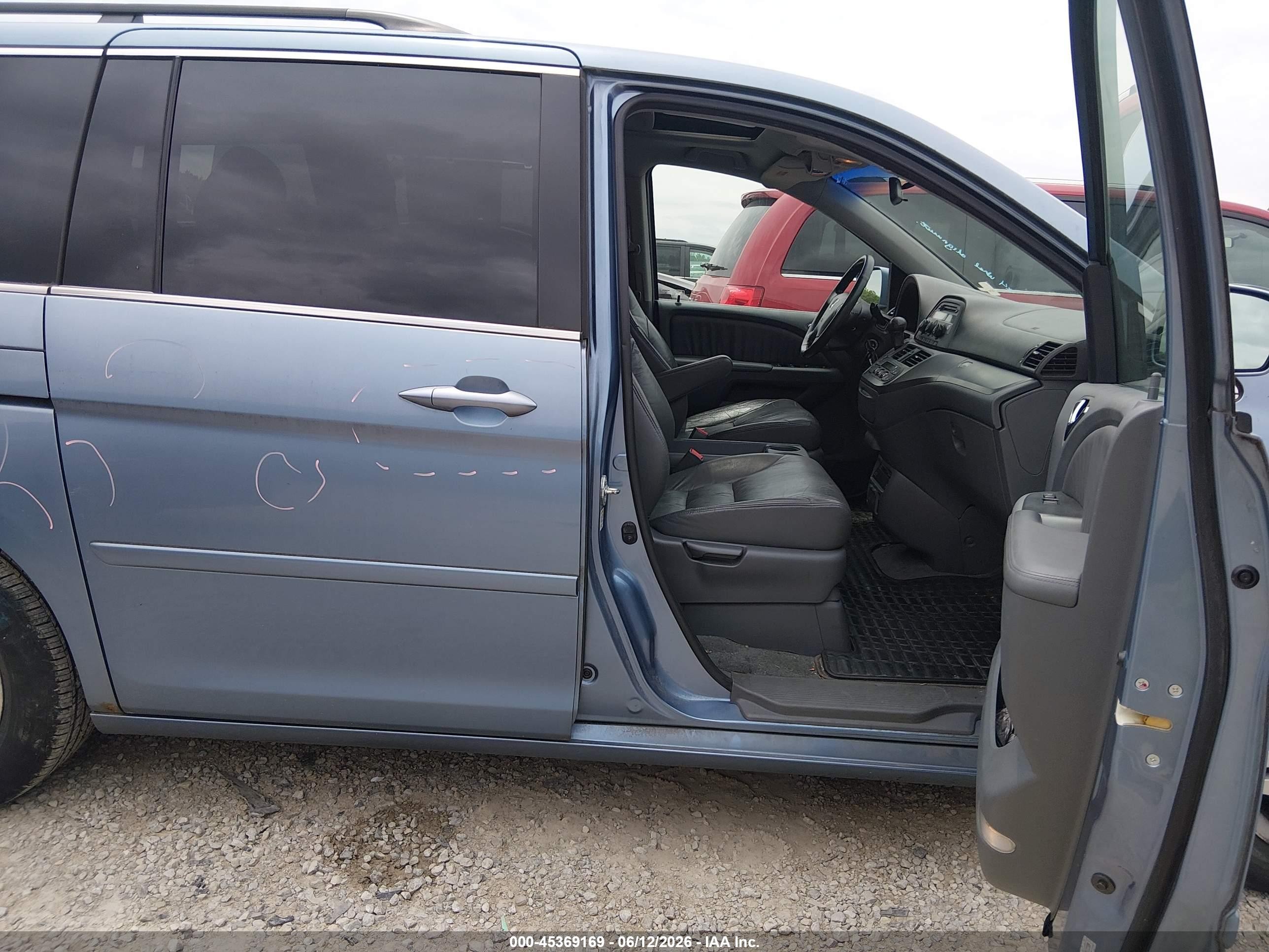 2007 Honda Odyssey Ex-l Light Blue vin: 5FNRL38787B133389