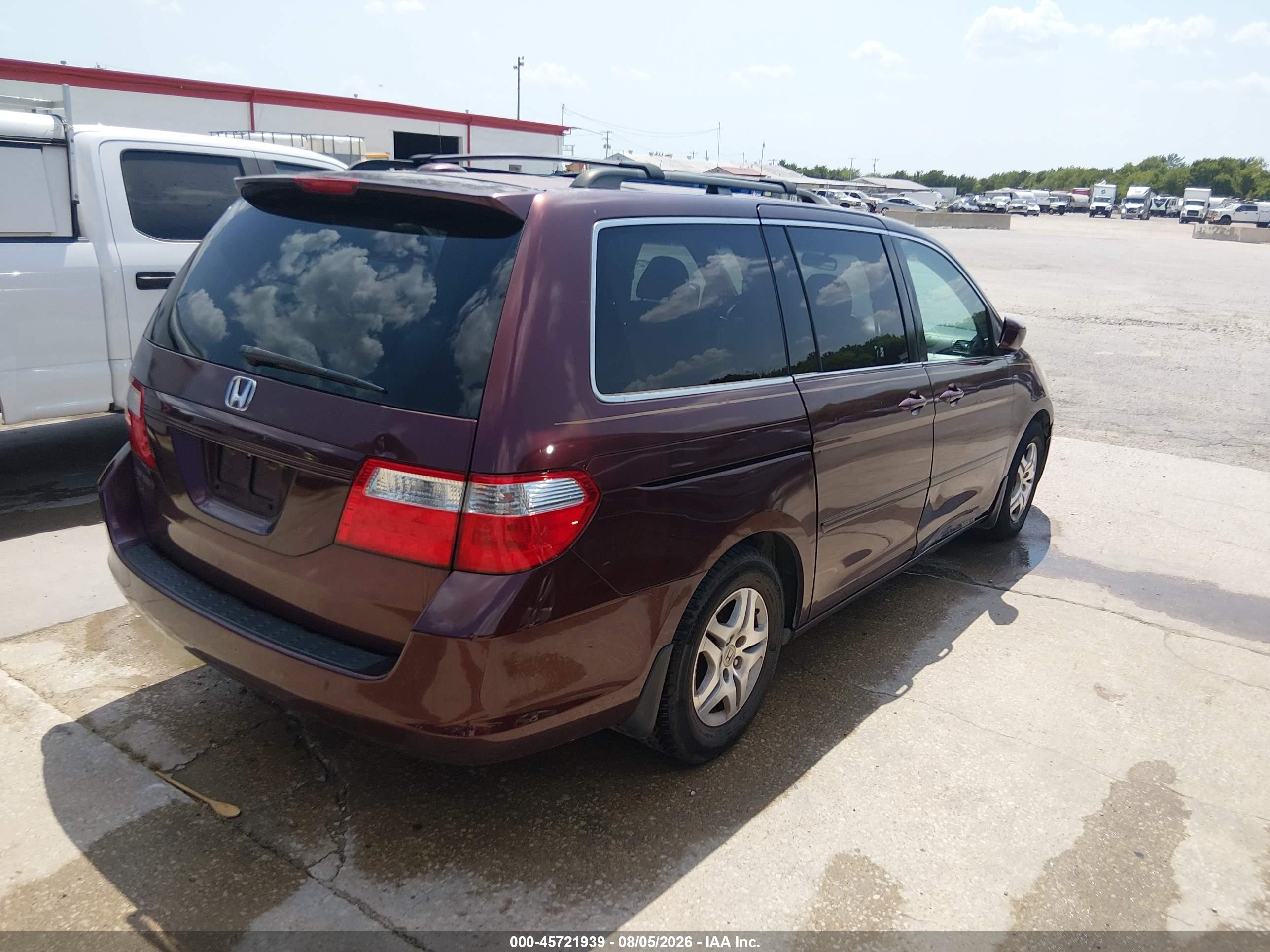 2007 Honda Odyssey Ex-l Burgundy vin: 5FNRL38787B140505