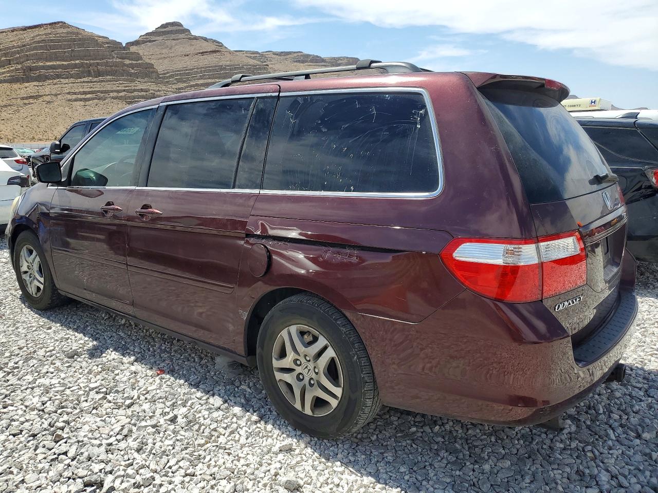 2007 Honda Odyssey Exl Бордовый vin: 5FNRL38787B436978