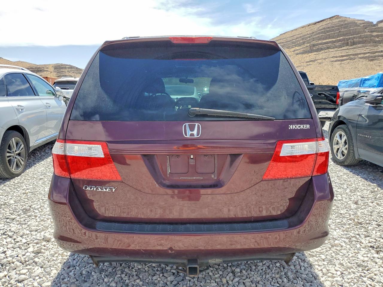 2007 Honda Odyssey Exl Бордовый vin: 5FNRL38787B436978