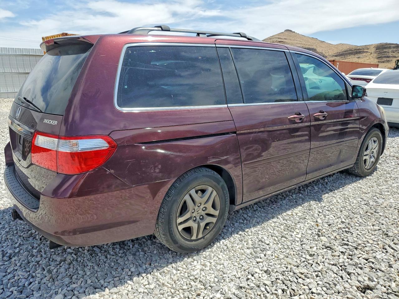 2007 Honda Odyssey Exl Бордовый vin: 5FNRL38787B436978