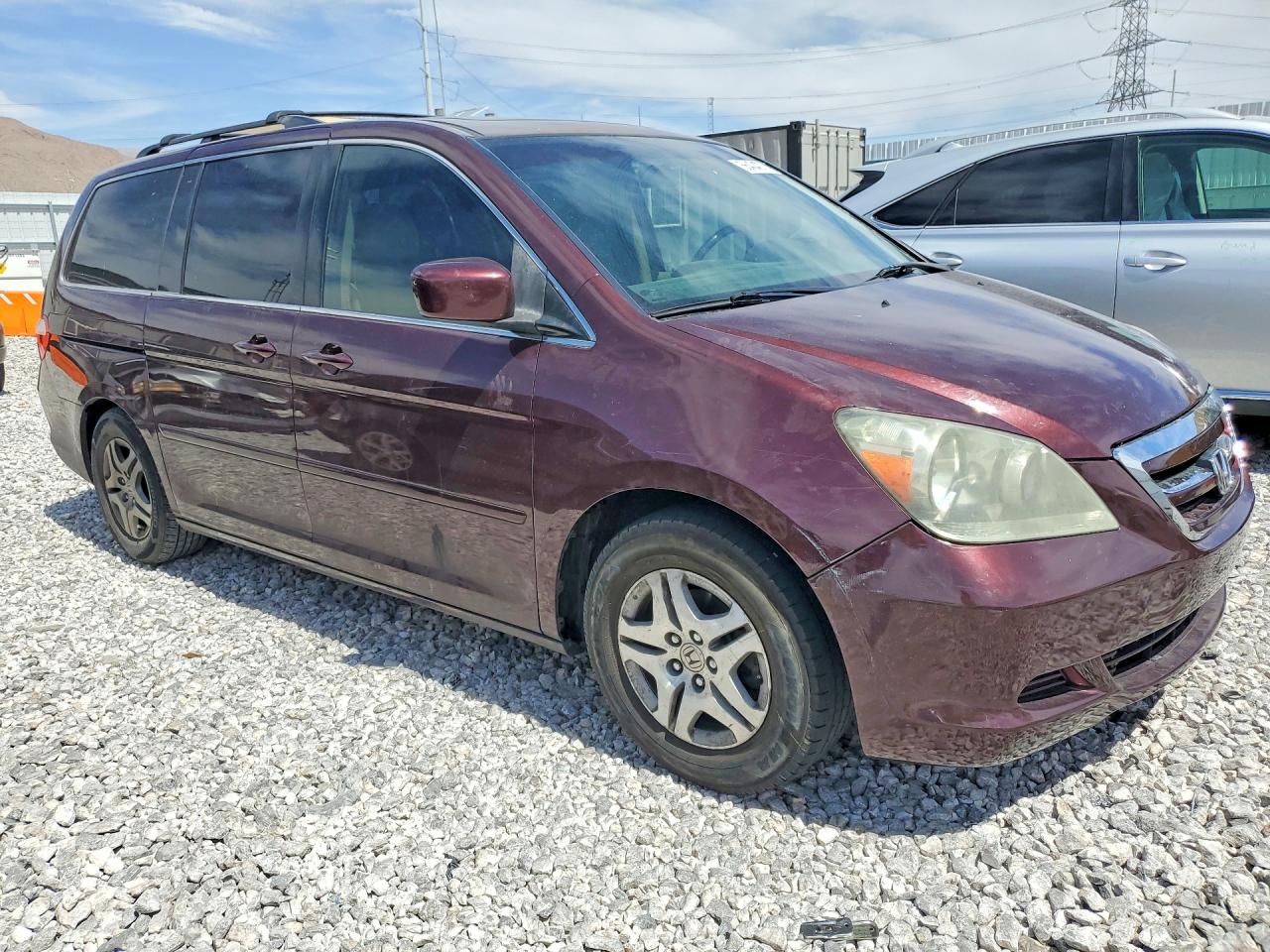 2007 Honda Odyssey Exl Бордовый vin: 5FNRL38787B436978