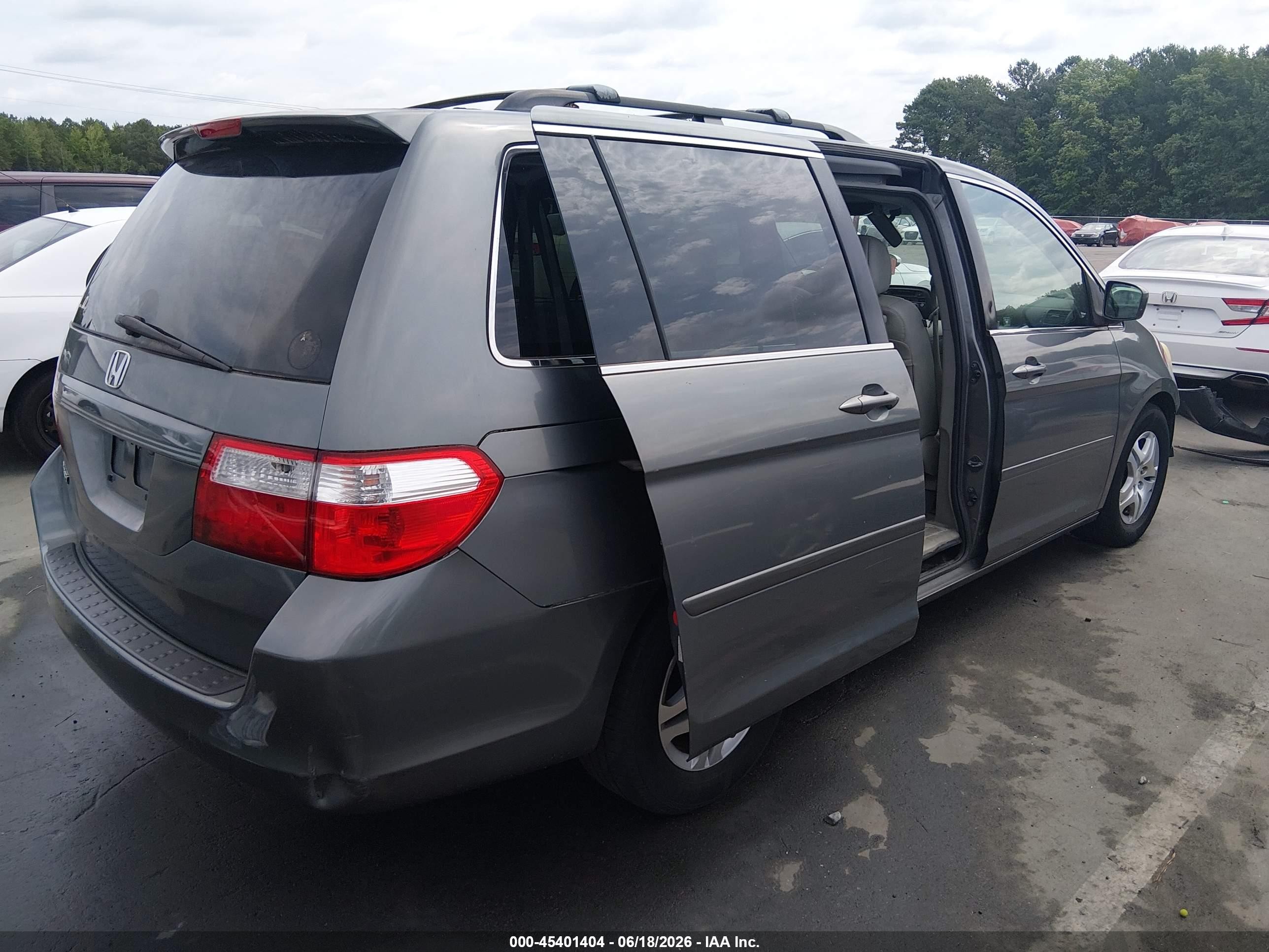 2007 Honda Odyssey Ex-l Gray vin: 5FNRL38787B447513