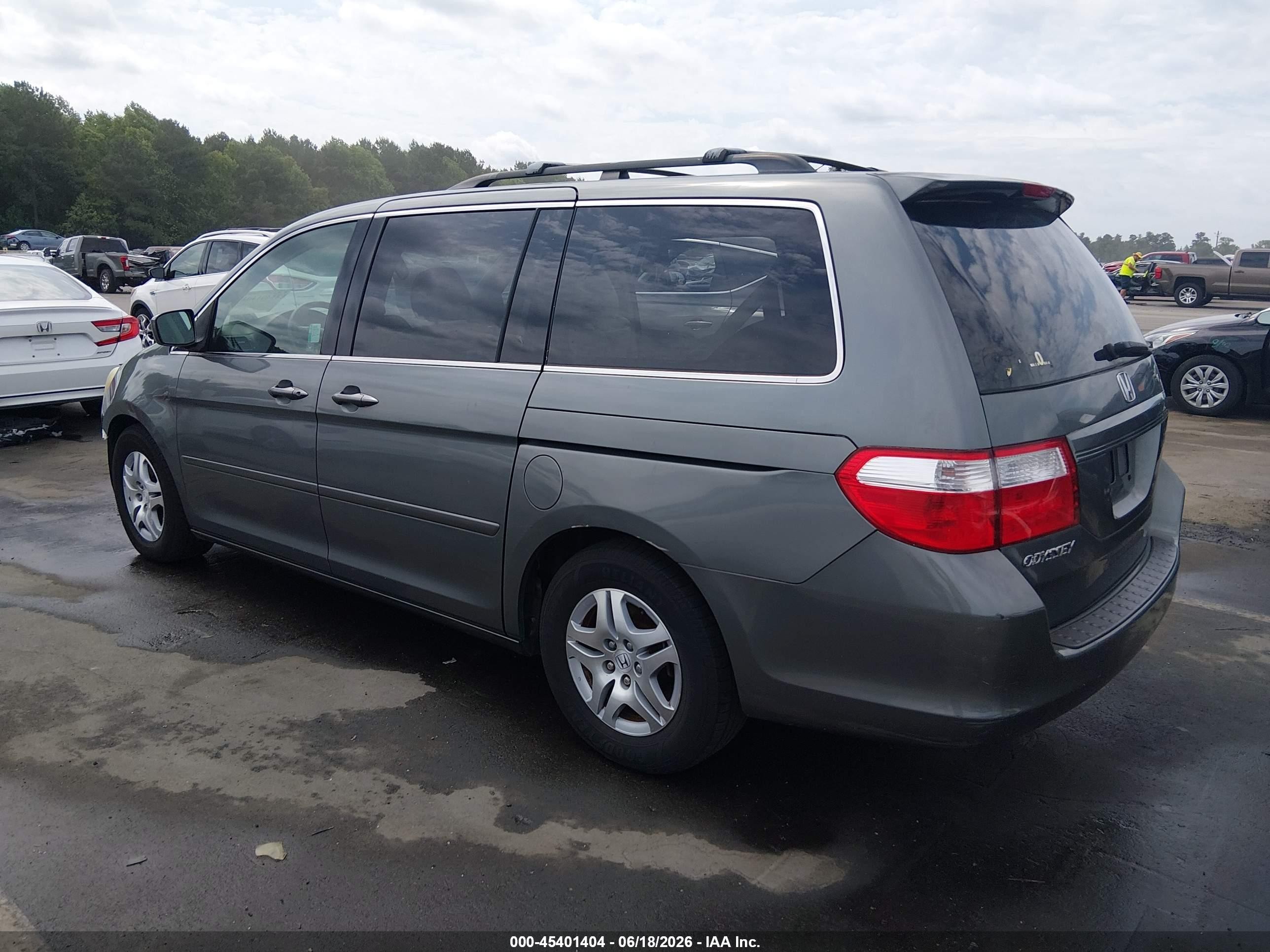 2007 Honda Odyssey Ex-l Gray vin: 5FNRL38787B447513