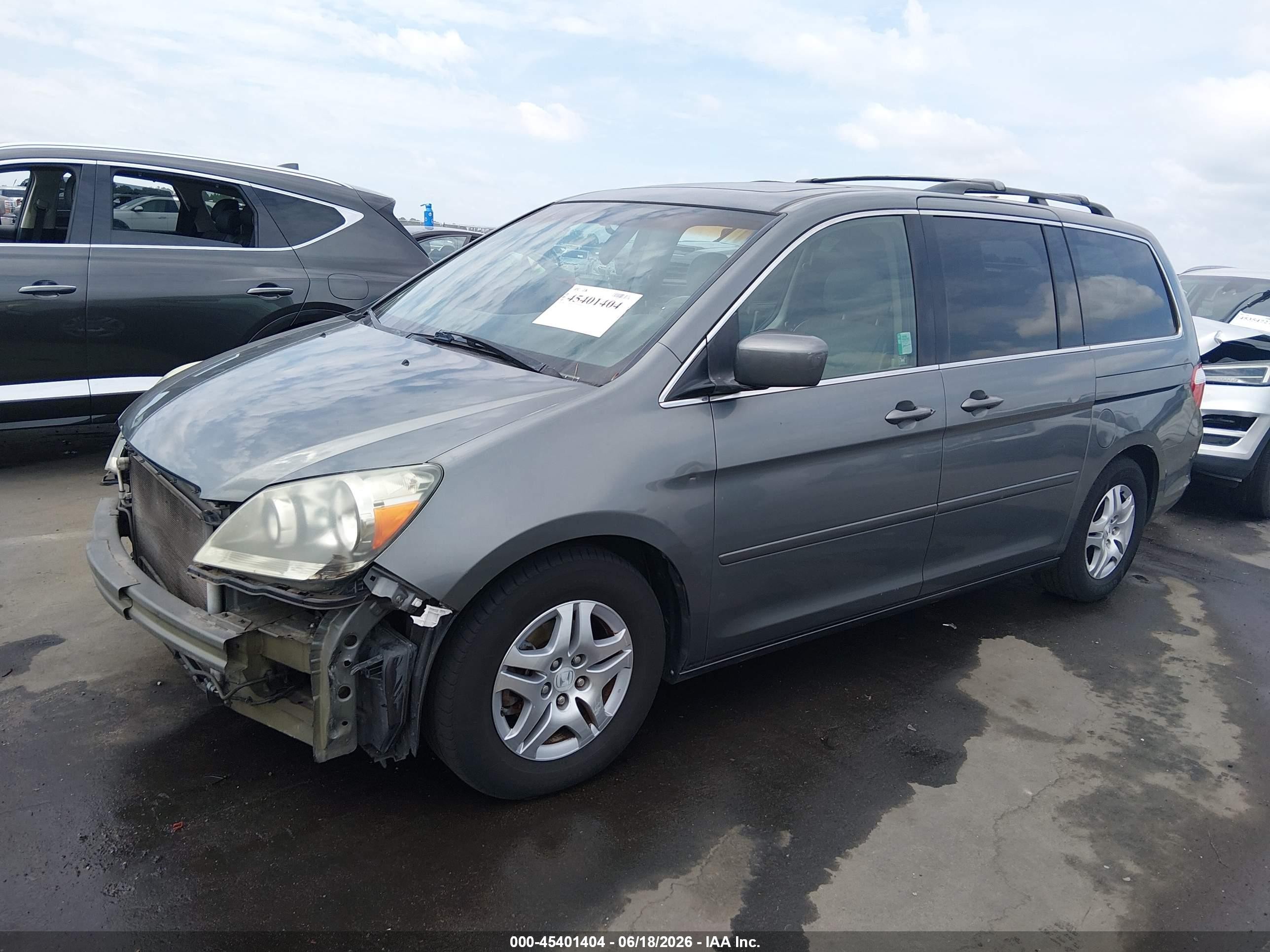 2007 Honda Odyssey Ex-l Gray vin: 5FNRL38787B447513
