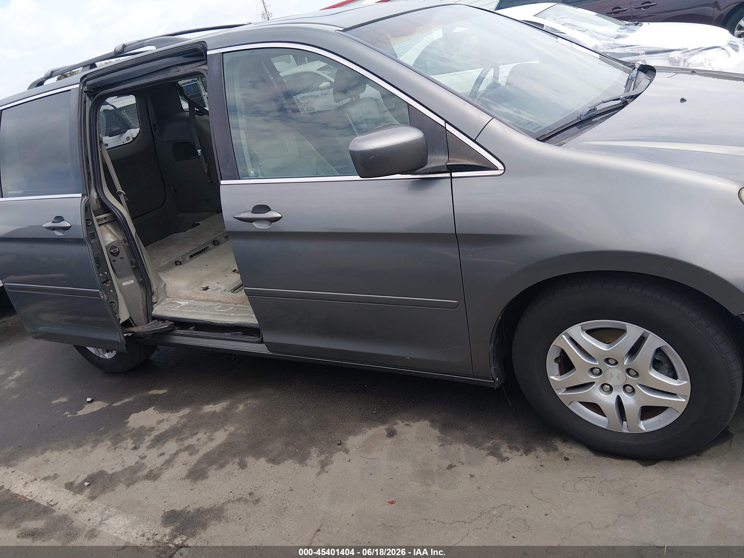 2007 Honda Odyssey Ex-l Gray vin: 5FNRL38787B447513