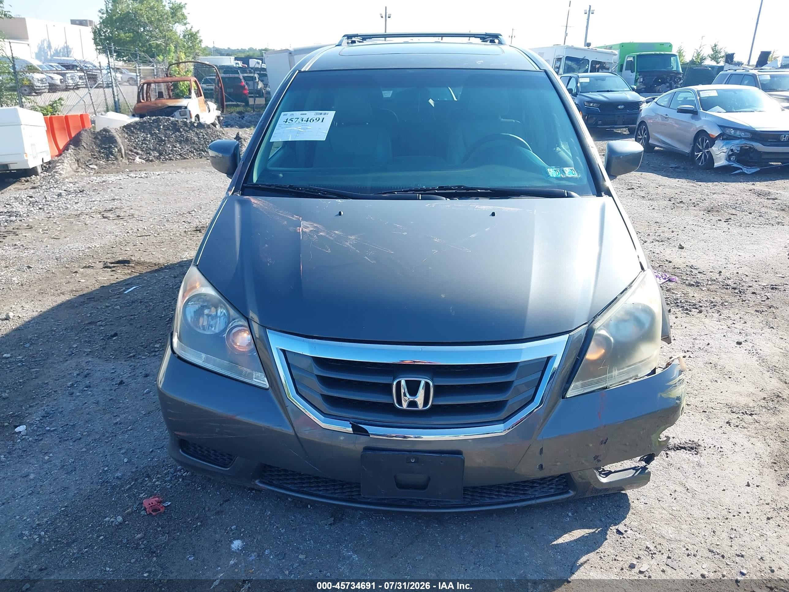 2008 Honda Odyssey Ex-l Gray vin: 5FNRL38788B021628