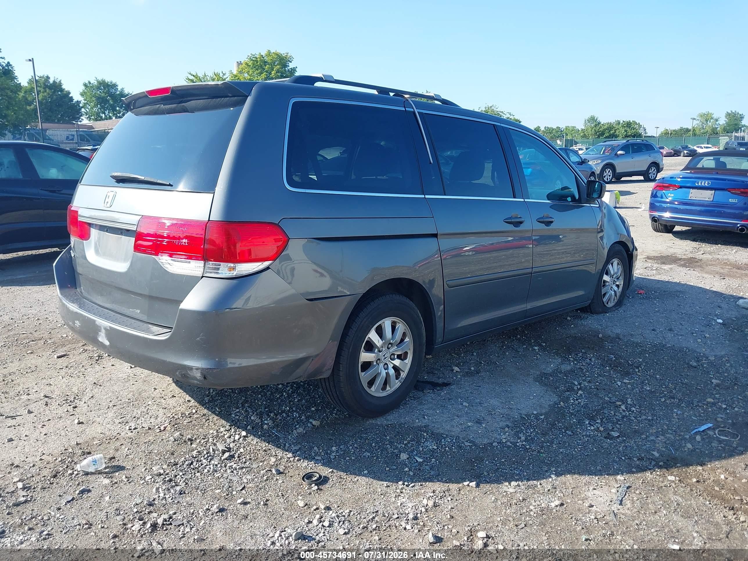 2008 Honda Odyssey Ex-l Gray vin: 5FNRL38788B021628