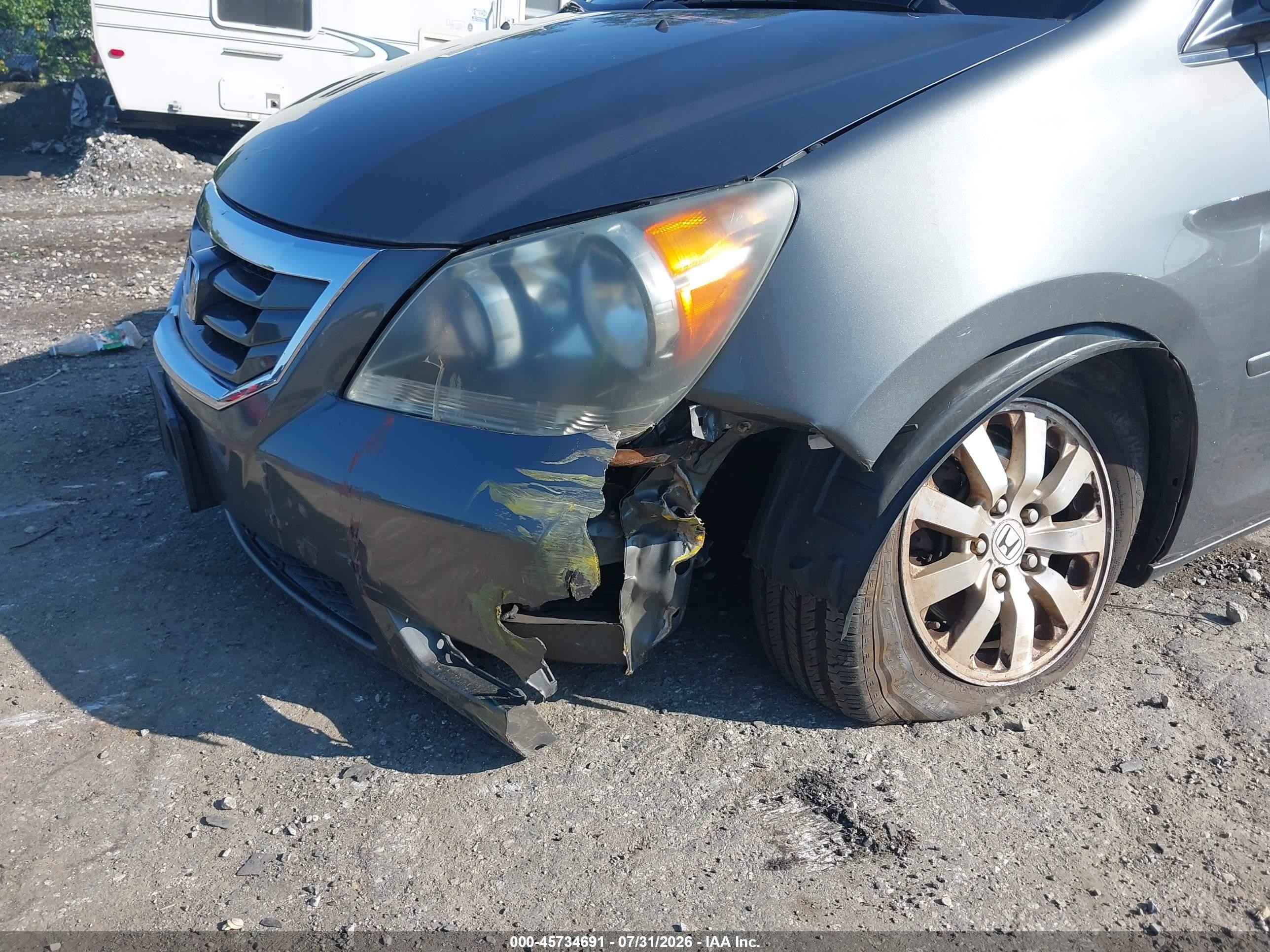 2008 Honda Odyssey Ex-l Gray vin: 5FNRL38788B021628