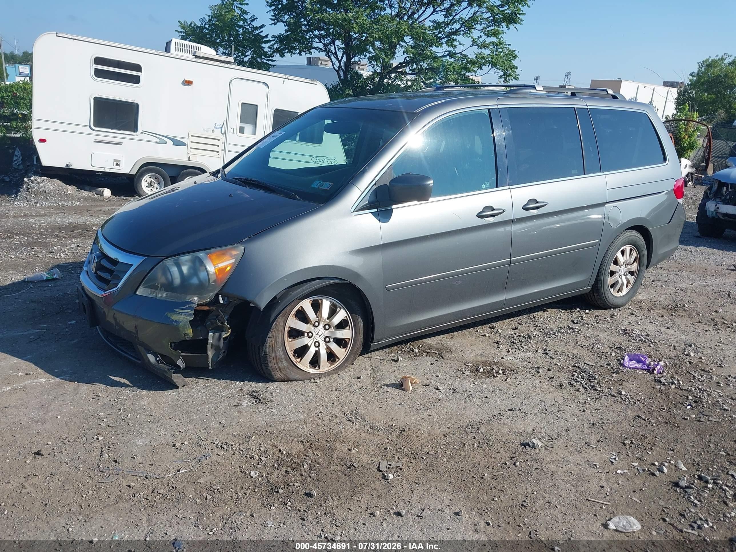 2008 Honda Odyssey Ex-l Gray vin: 5FNRL38788B021628