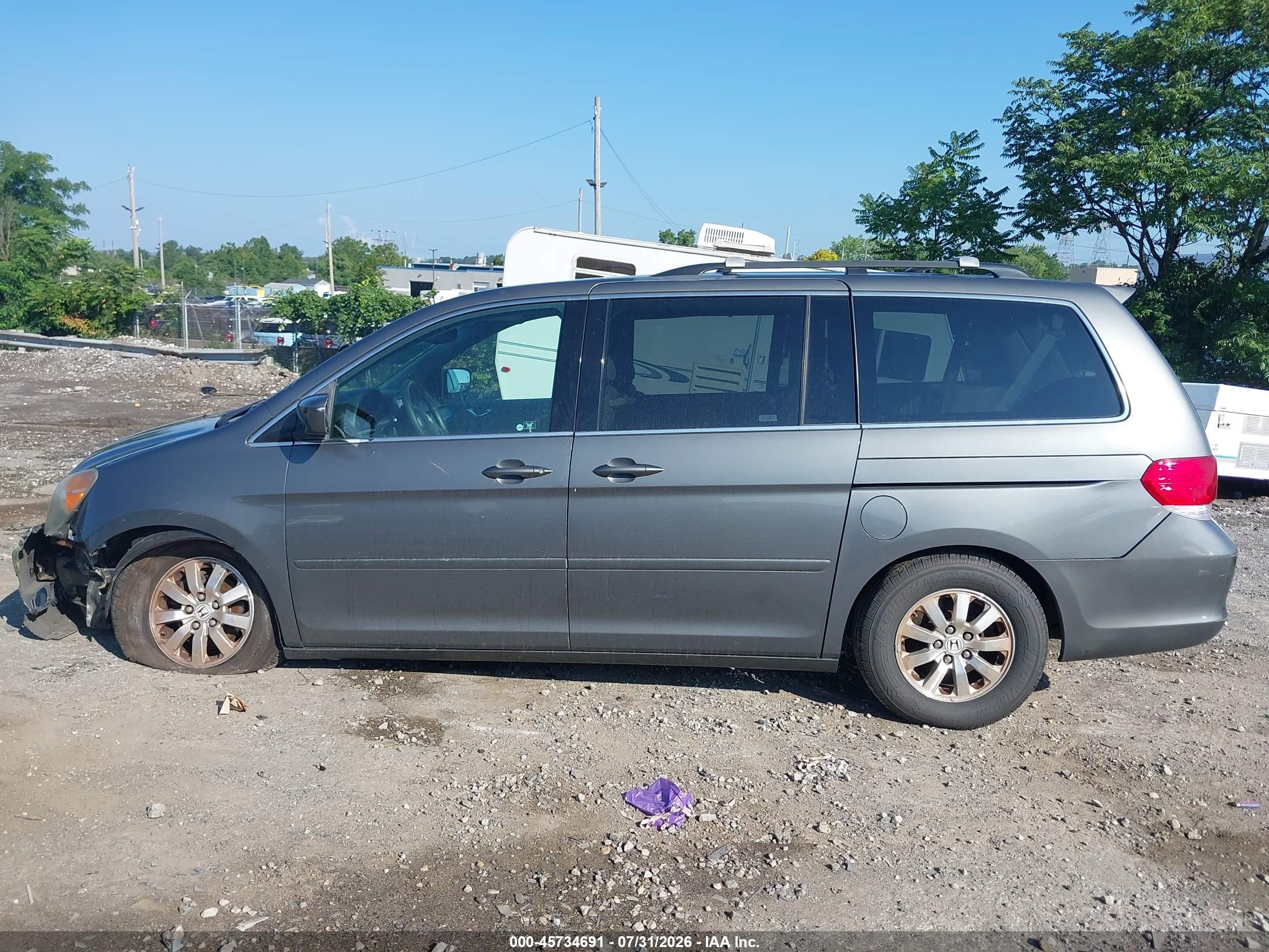 2008 Honda Odyssey Ex-l Gray vin: 5FNRL38788B021628