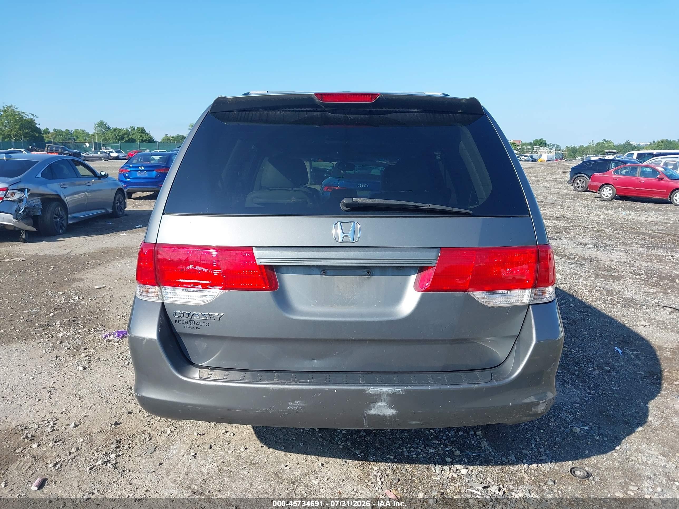 2008 Honda Odyssey Ex-l Gray vin: 5FNRL38788B021628