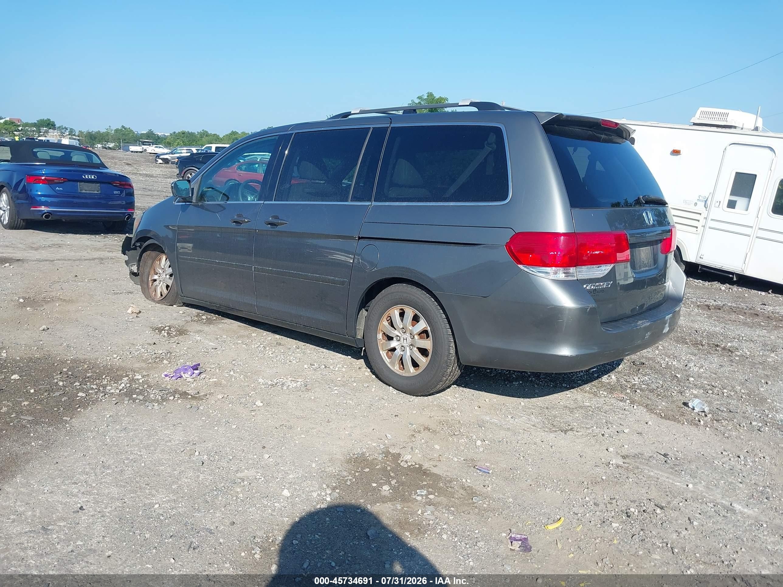 2008 Honda Odyssey Ex-l Gray vin: 5FNRL38788B021628