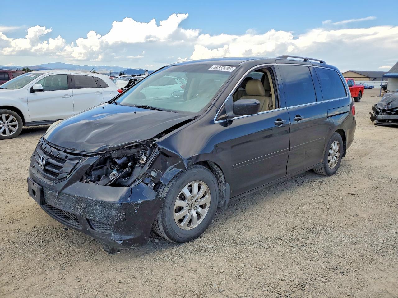 2008 Honda Odyssey Exl Black vin: 5FNRL38788B035870
