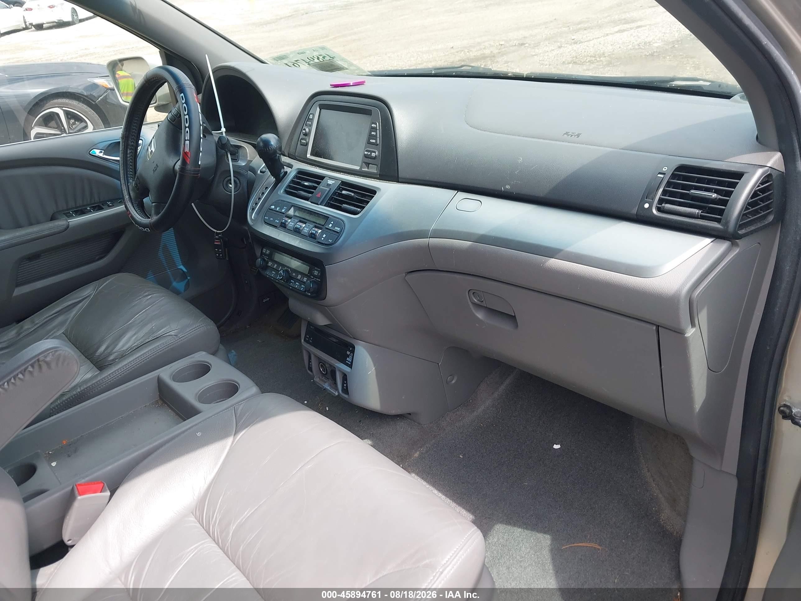 2008 Honda Odyssey Ex-l Gray vin: 5FNRL38788B095941