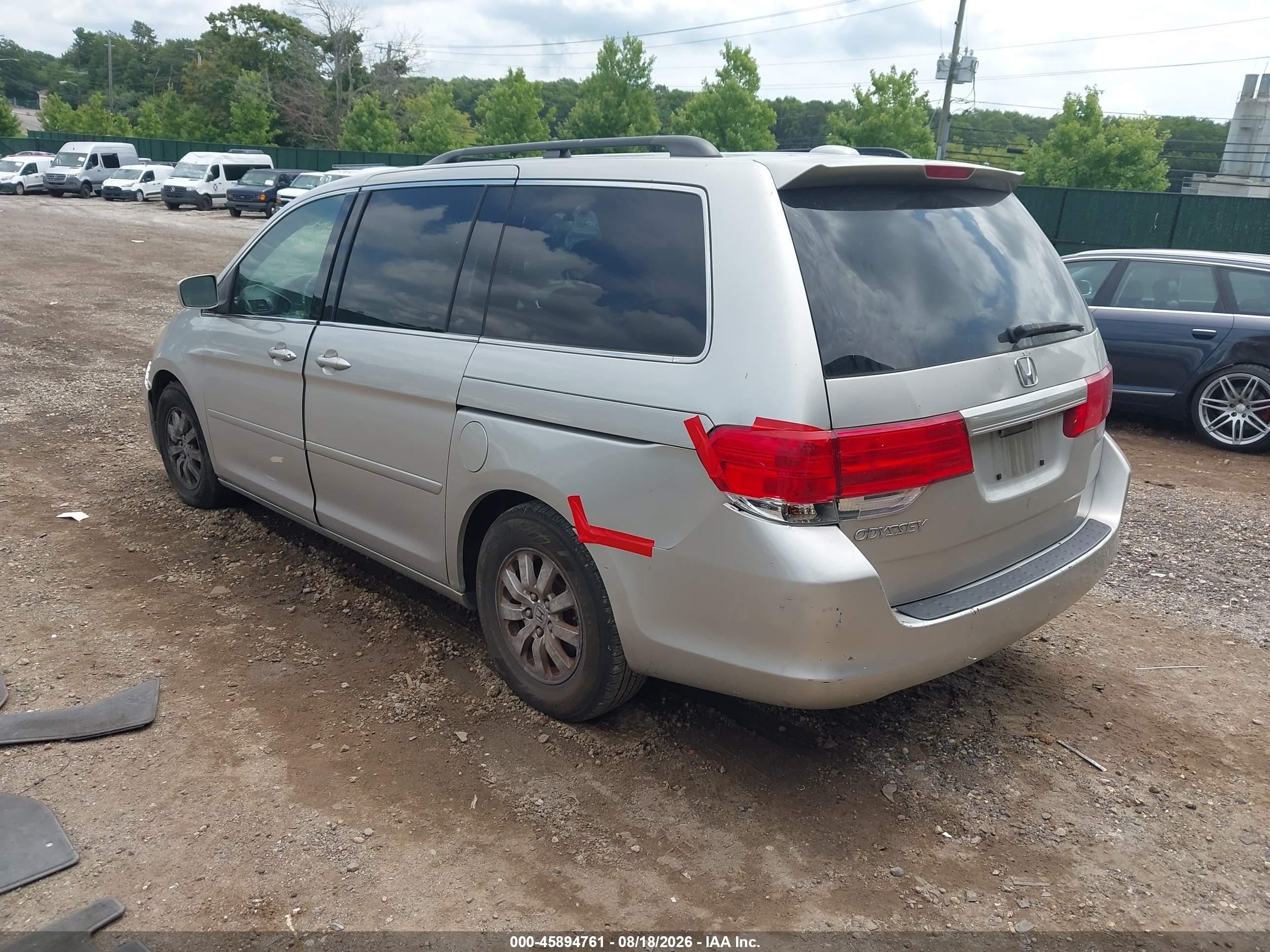 2008 Honda Odyssey Ex-l Gray vin: 5FNRL38788B095941