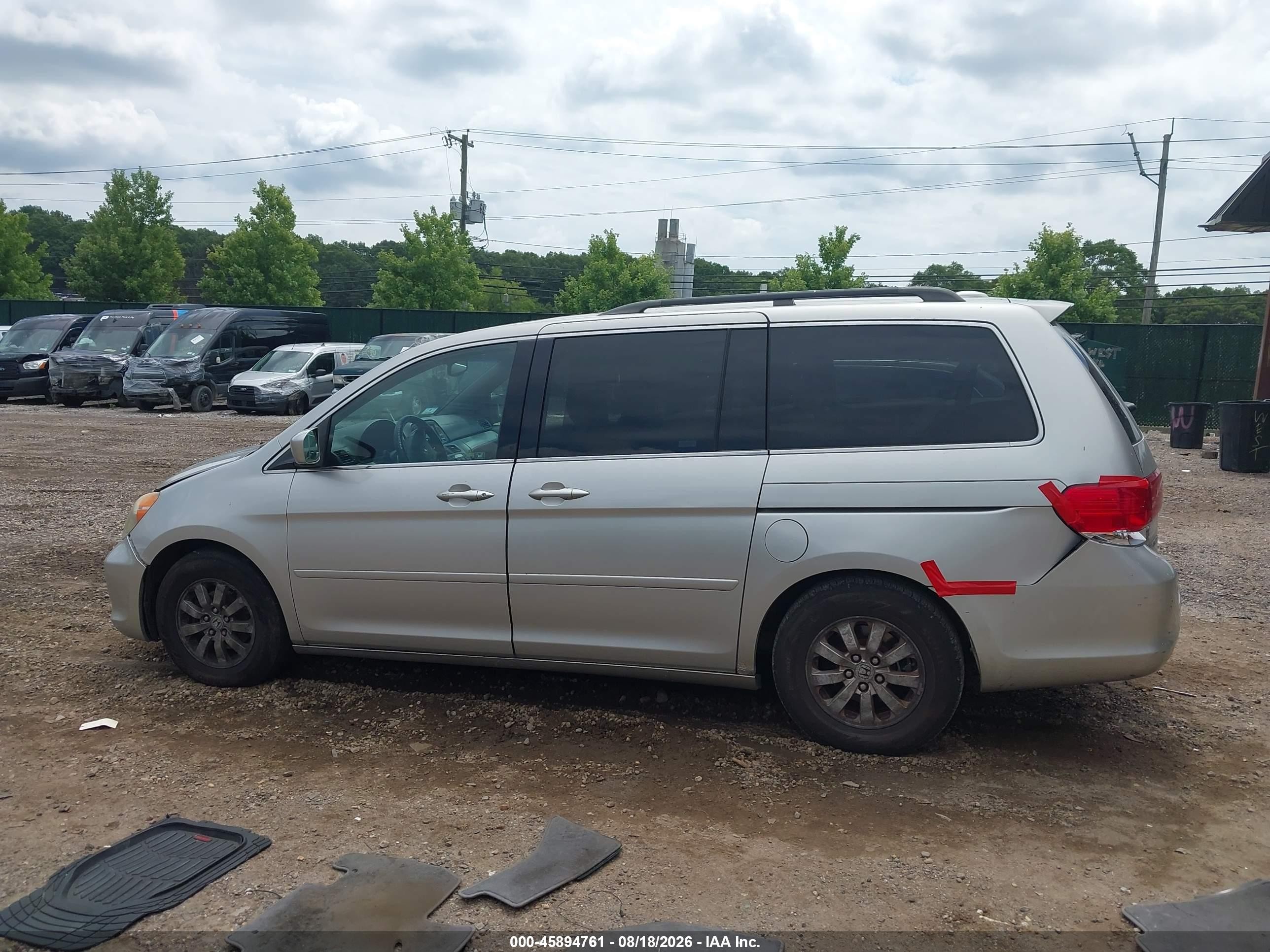 2008 Honda Odyssey Ex-l Gray vin: 5FNRL38788B095941
