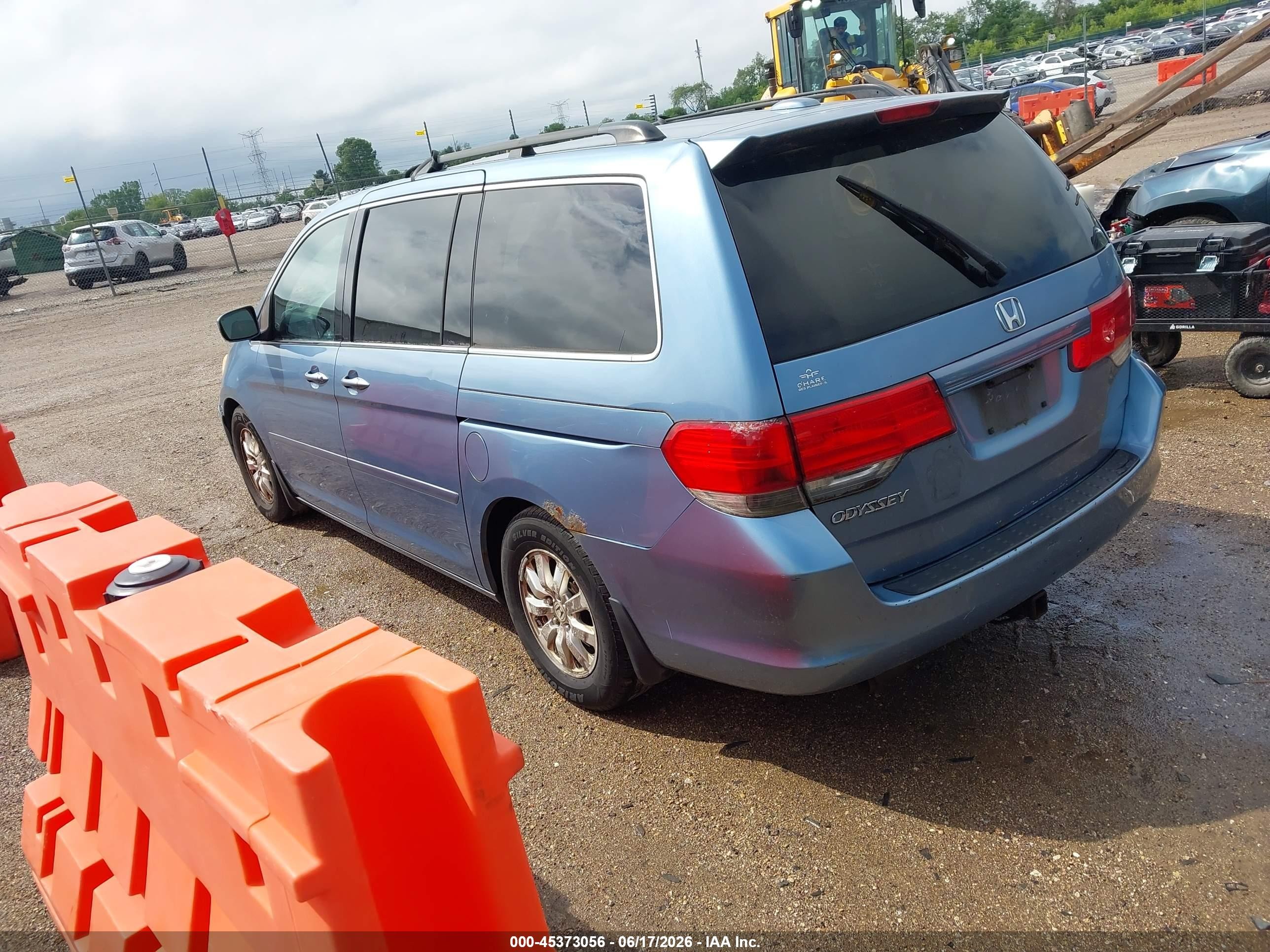 2008 Honda Odyssey Ex-l Blue vin: 5FNRL38788B097124
