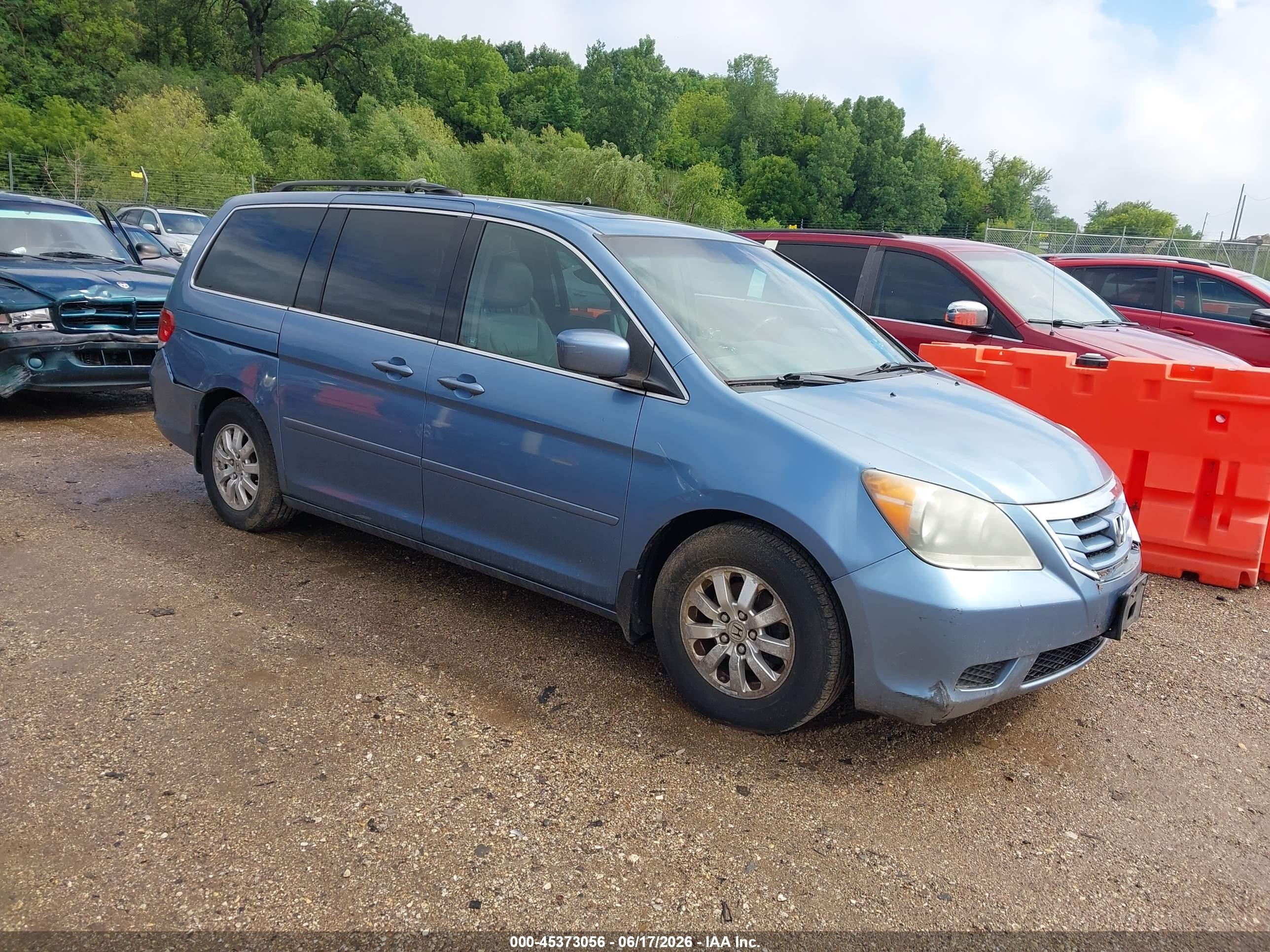2008 Honda Odyssey Ex-l Blue vin: 5FNRL38788B097124