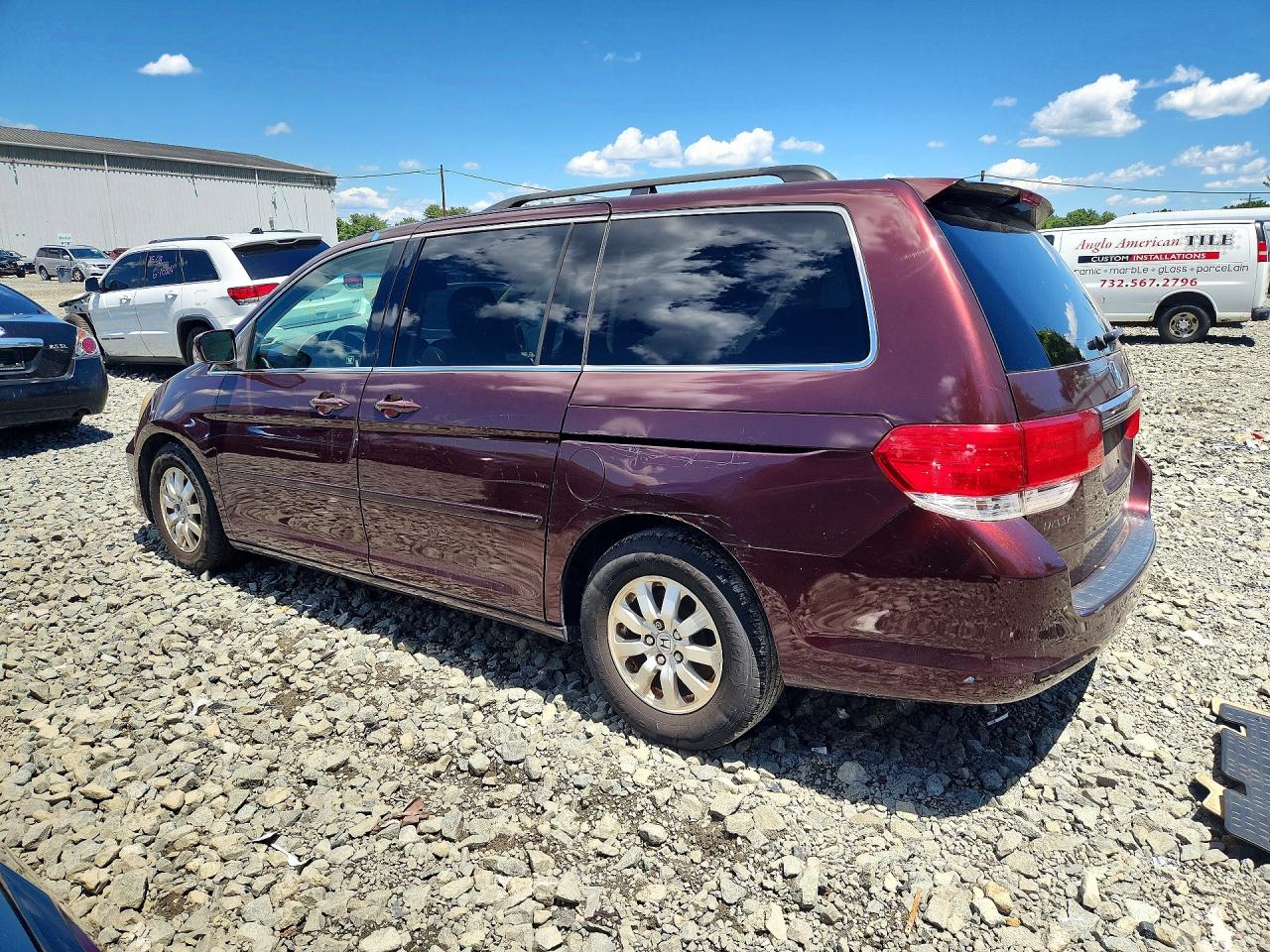 2008 Honda Odyssey Exl Burgundy vin: 5FNRL38788B402945