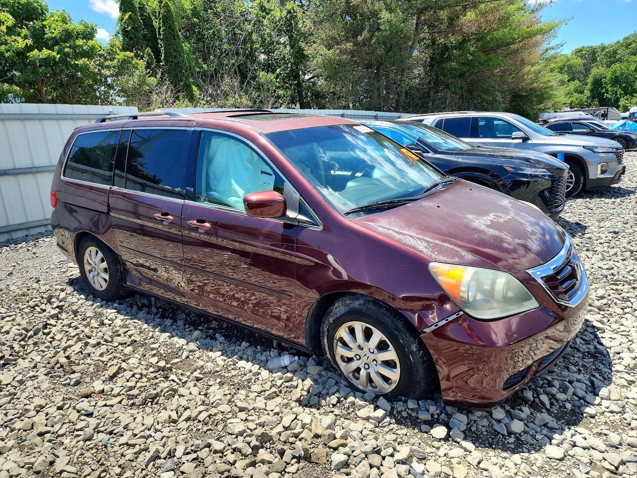 2008 Honda Odyssey Exl Burgundy vin: 5FNRL38788B402945