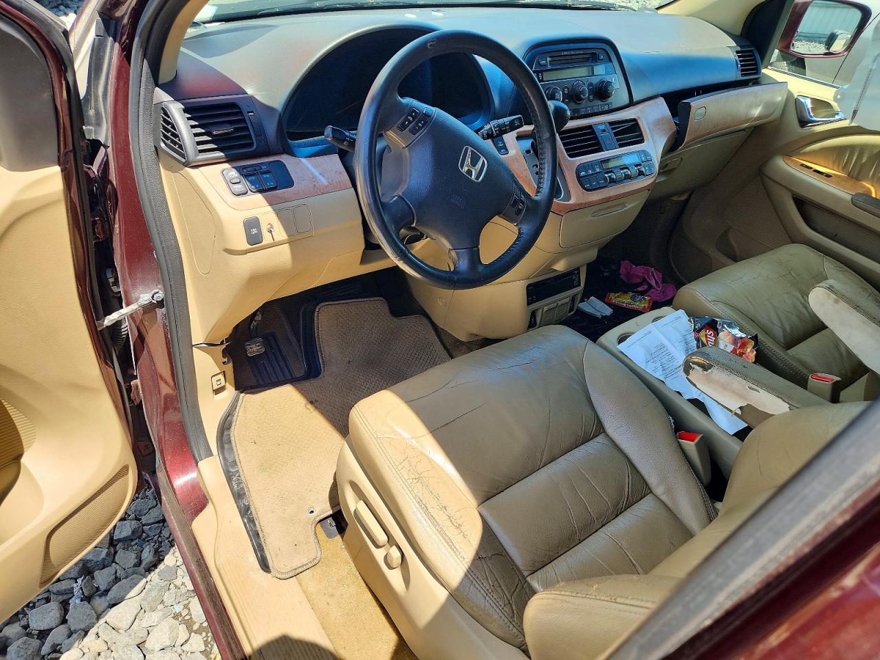 2008 Honda Odyssey Exl Burgundy vin: 5FNRL38788B402945