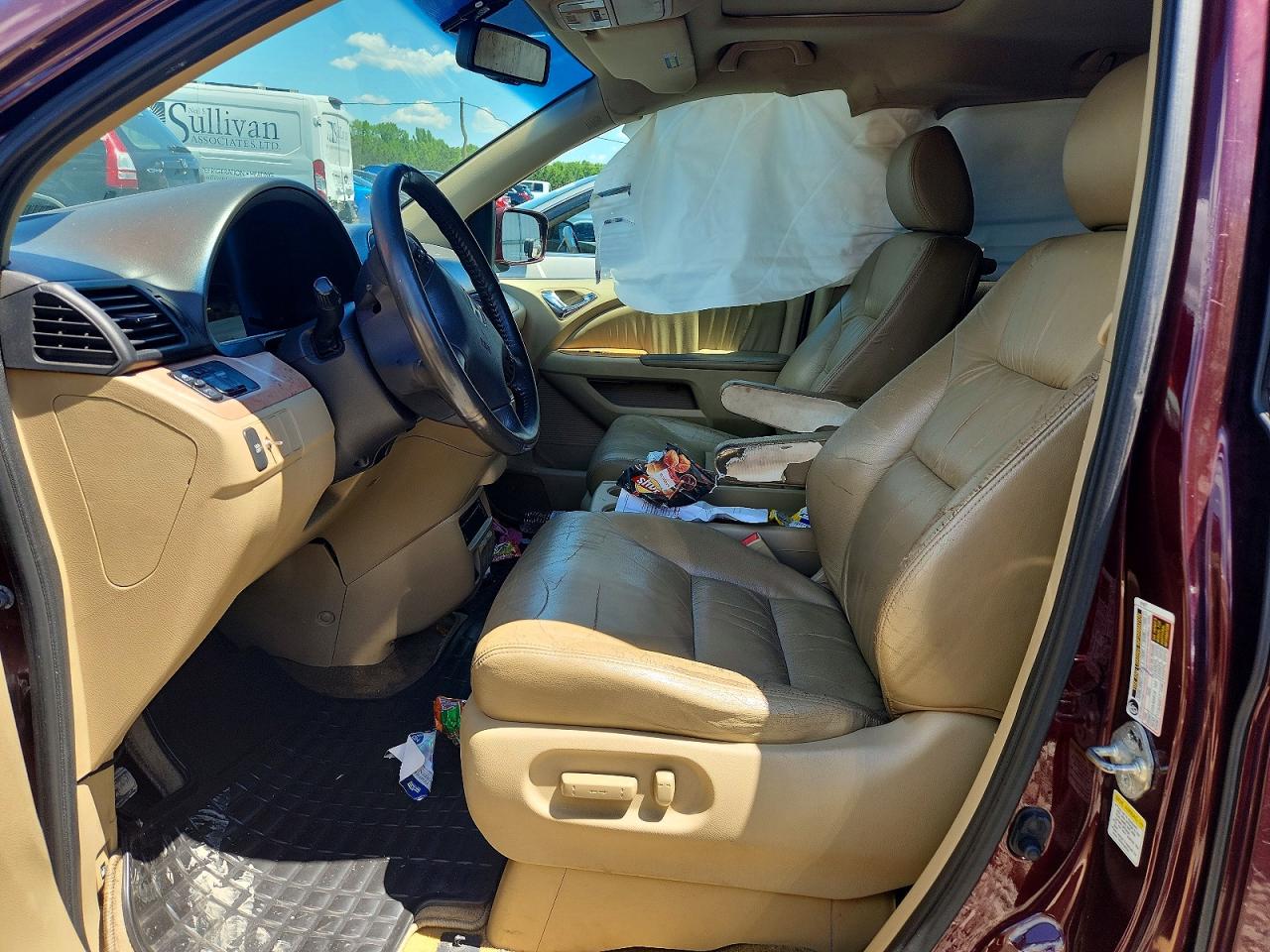 2008 Honda Odyssey Exl Burgundy vin: 5FNRL38788B402945