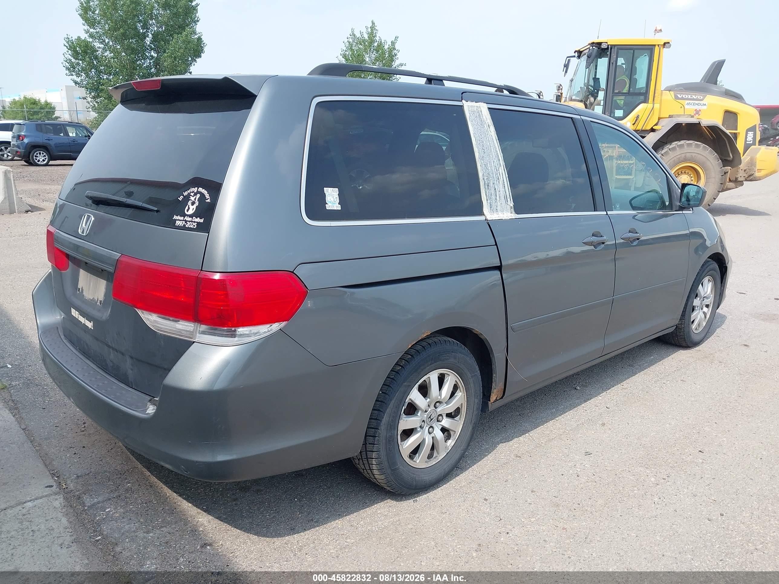 2008 Honda Odyssey Ex-l Gray vin: 5FNRL38788B406431