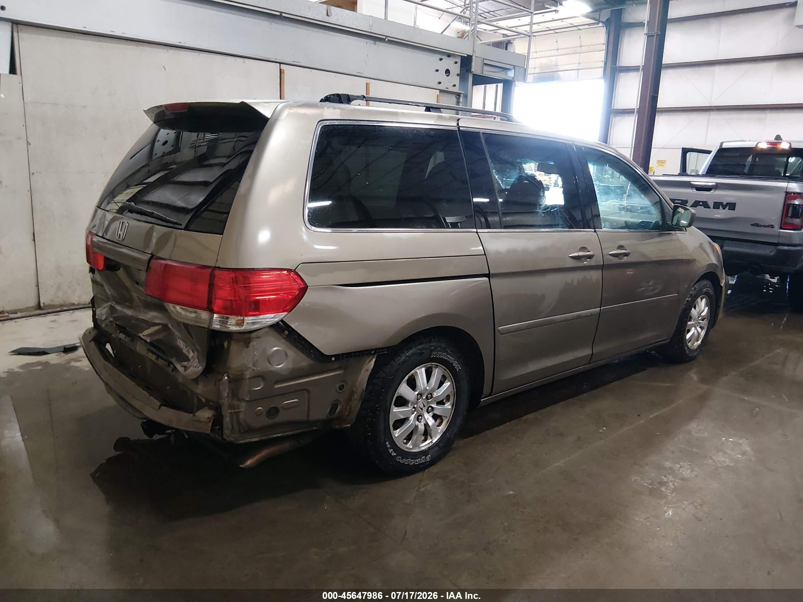 2008 Honda Odyssey Ex-l Золотой vin: 5FNRL38788B411483