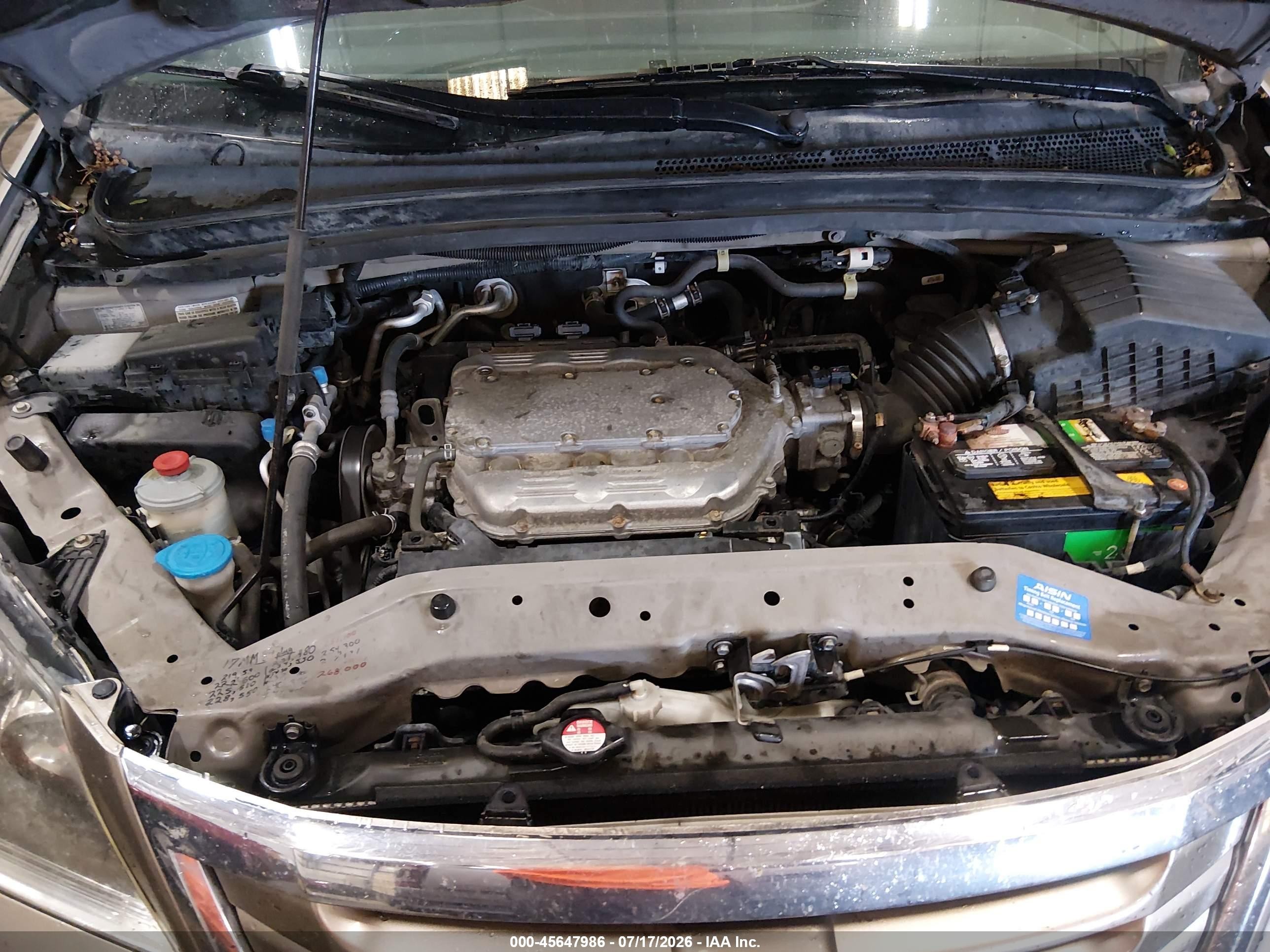 2008 Honda Odyssey Ex-l Золотой vin: 5FNRL38788B411483